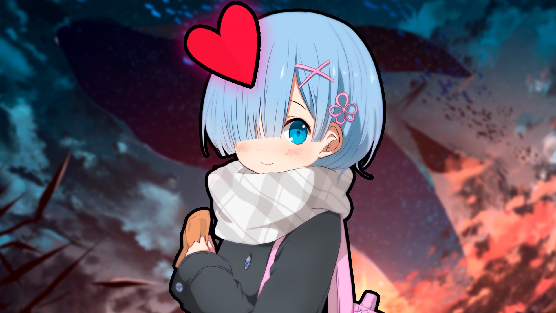 Abisswalker8, anime, picture-in-picture, Rem (Re: Zero), Re:Zero Kara Hajimeru Isekai Seikatsu HD Wallpaper