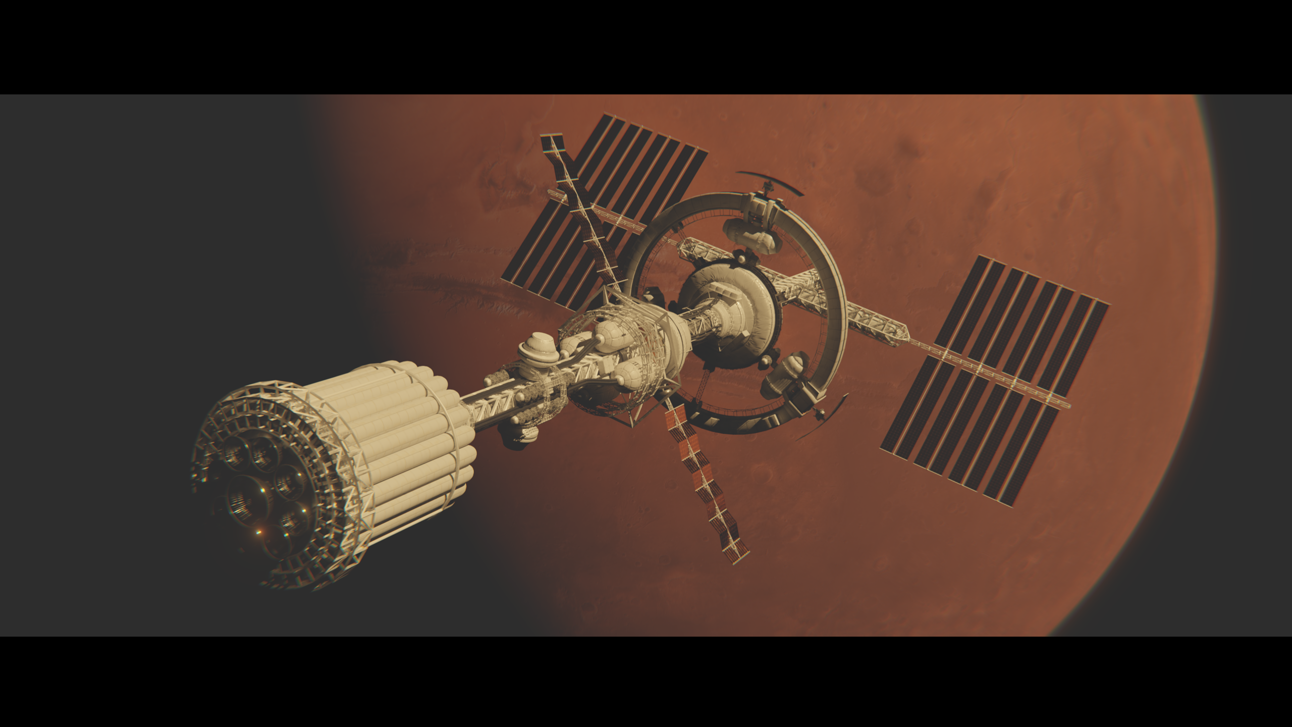 planet, CGI, digital, space, 3D graphics, Mars, spaceship HD Wallpaper