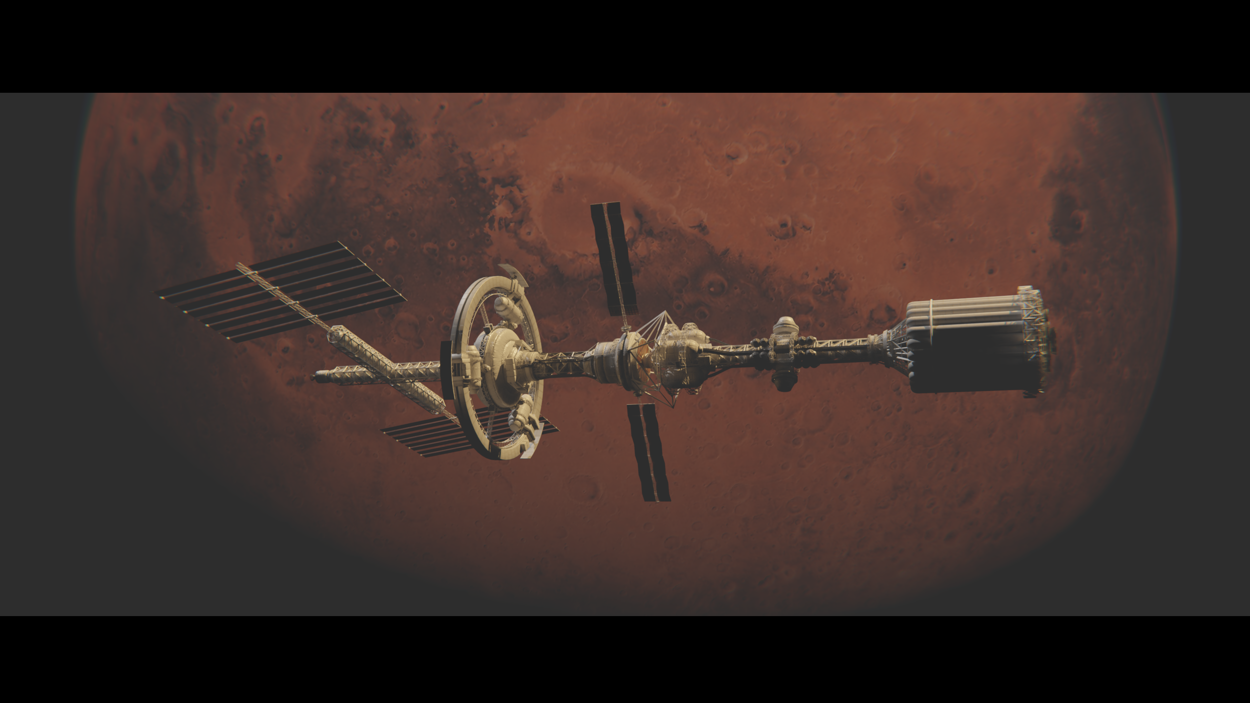 CGI, Mars, spaceship, 3D graphics, space, digital, planet HD Wallpaper