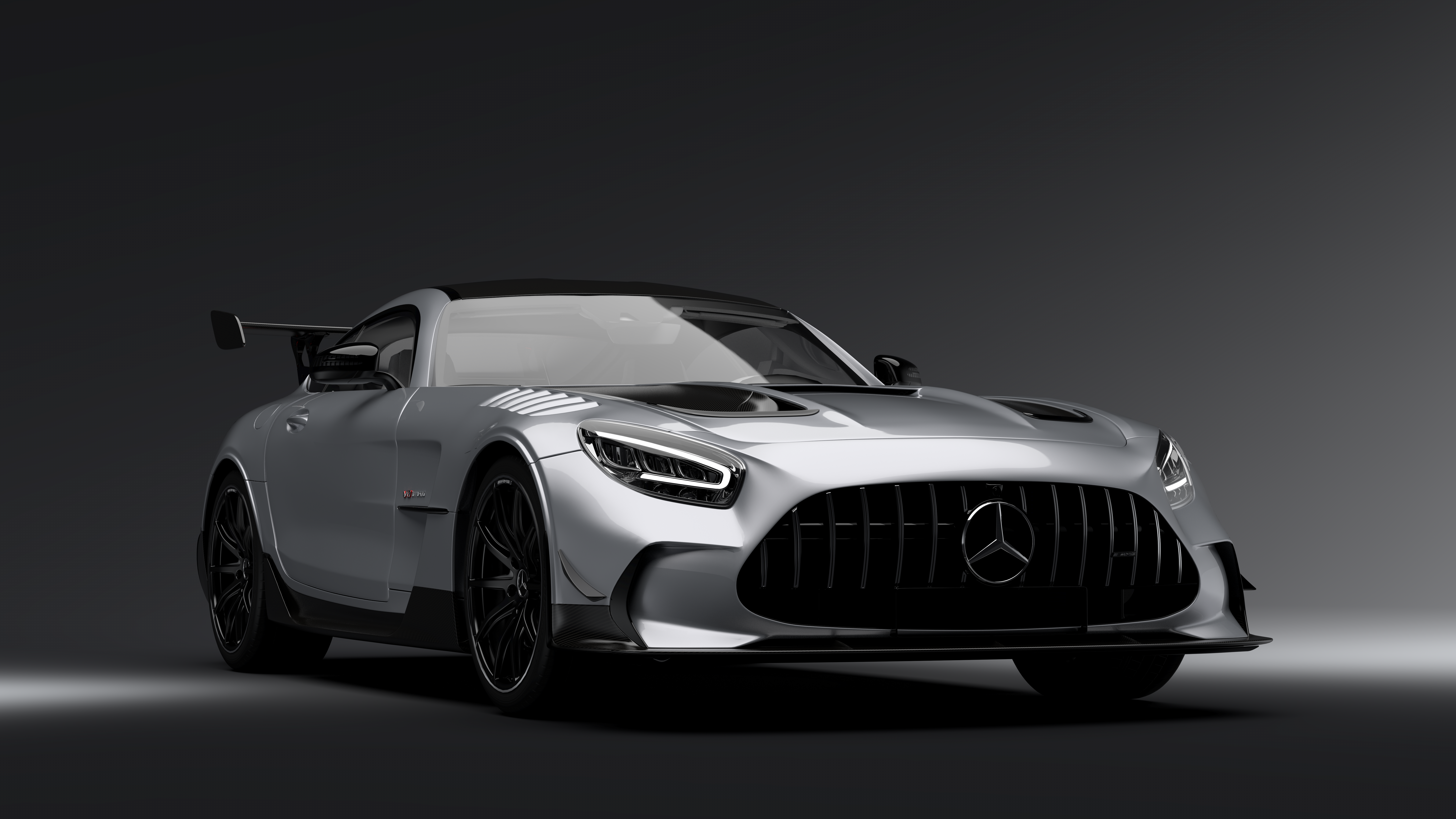 4K, Mercedes Benz, render, 3D visualization, digital art, vehicle, car, silver cars, CGI HD Wallpaper