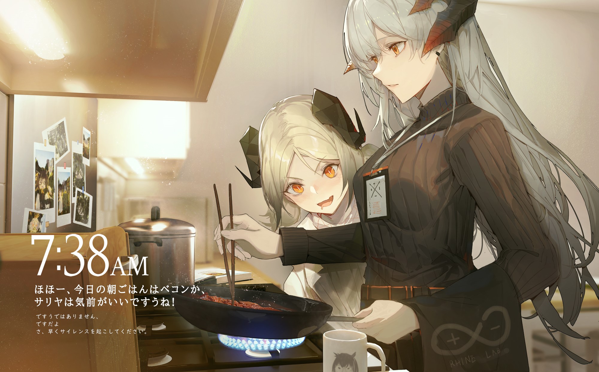 Arknights, Kuroduki, anime girls, Ifrit(Arknights), anime, saria (arknights) HD Wallpaper