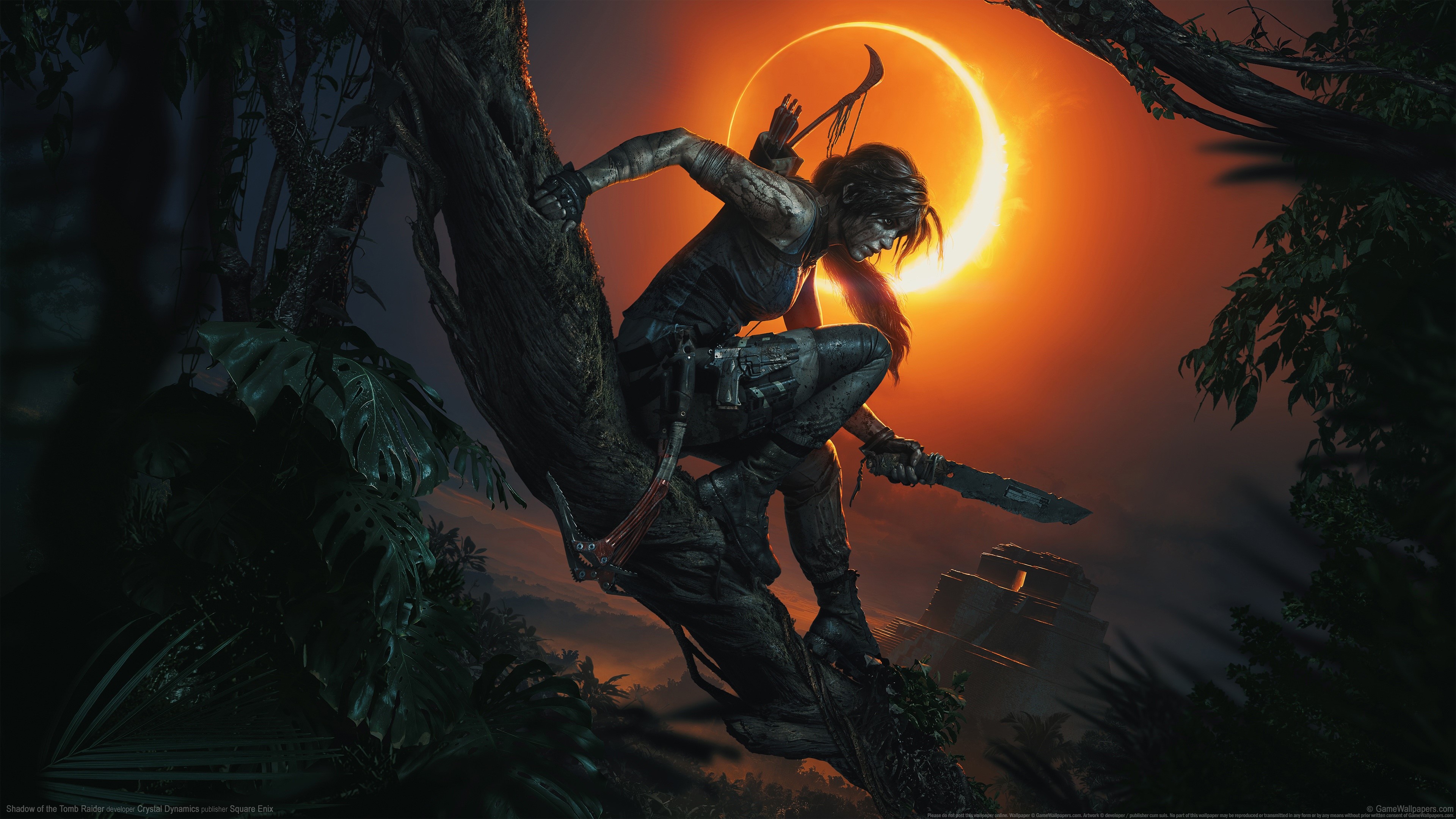 4K, Girl With Weapon, Tomb Raider, game characters, Lara Croft HD Wallpaper