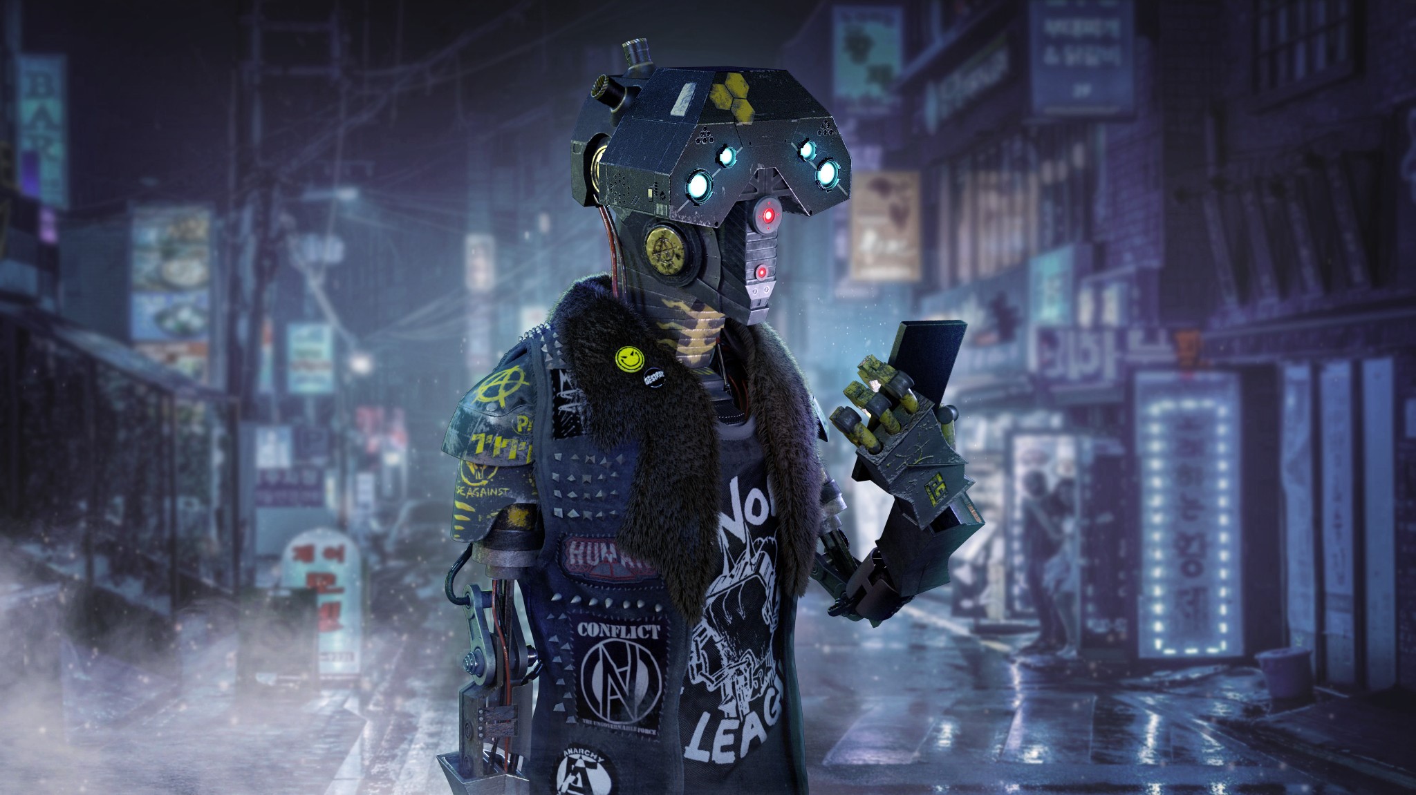 digital art, Ivanna Liittschwager, futuristic, ArtStation, artwork, robot, science fiction HD Wallpaper