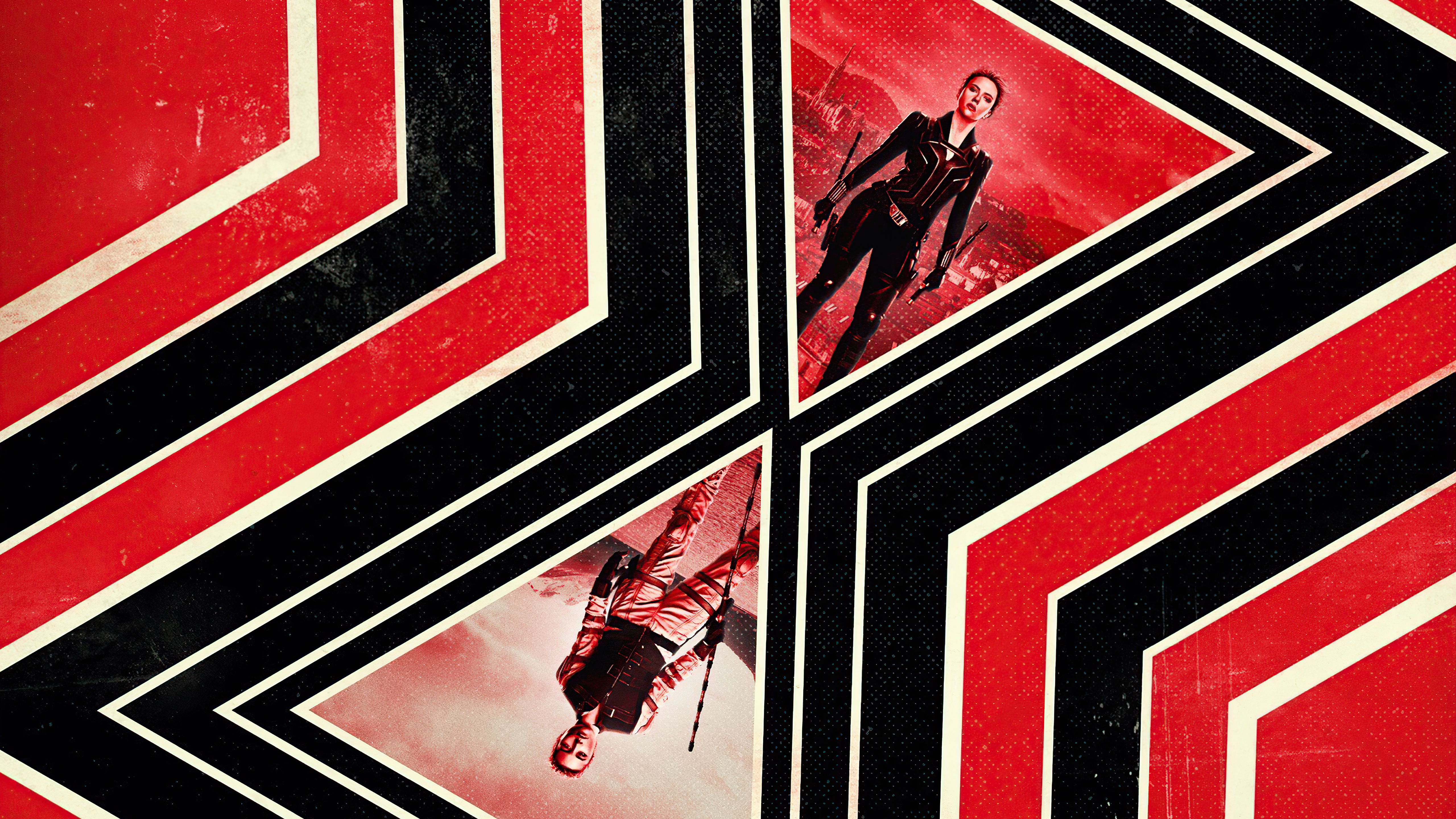 Black Widow Movie Poster with Scarlett Johansson and Florence Pugh HD Wallpaper