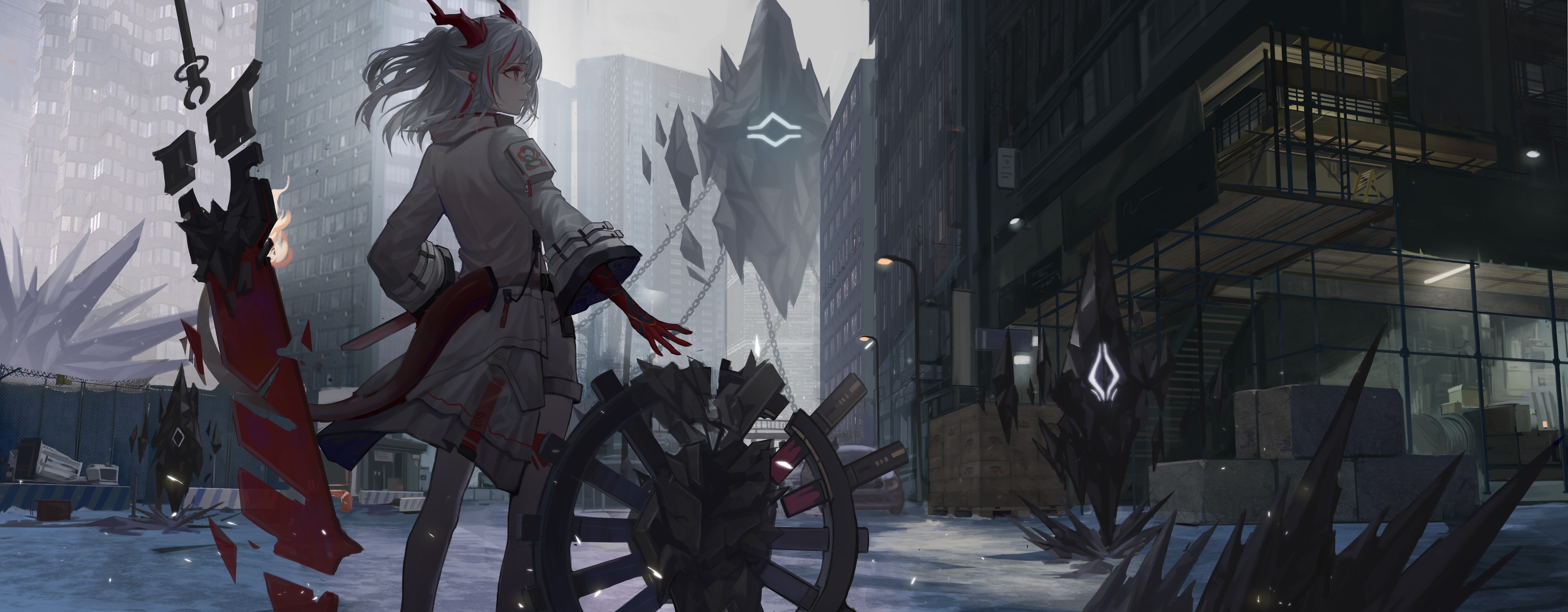 4K, sketch (artist), Arknights, Nian(Arknights), anime, anime girls HD Wallpaper