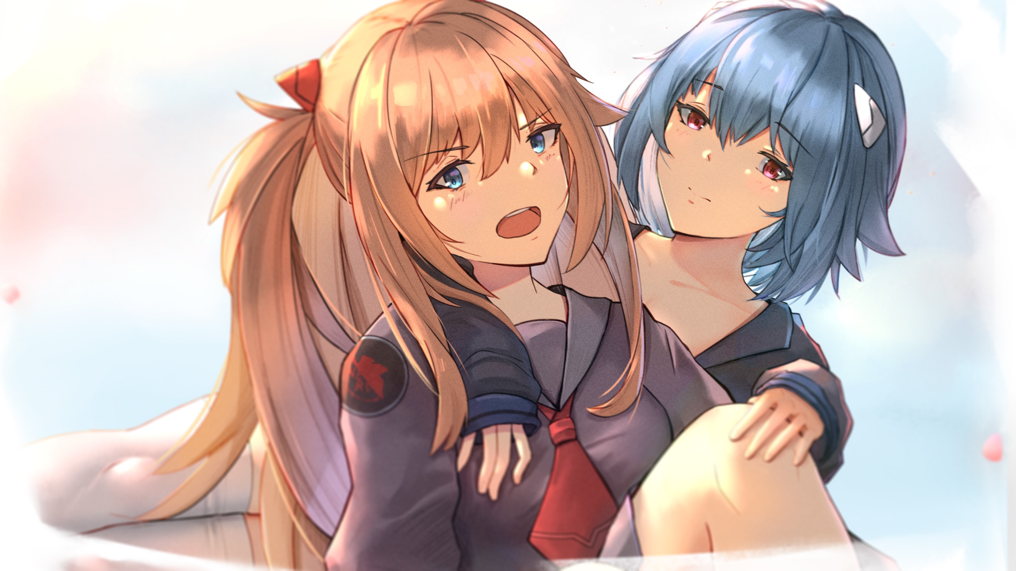 Ayanami Rei, Asuka Langley Soryu, Neon Genesis Evangelion, REload1AM, anime girls, anime HD Wallpaper