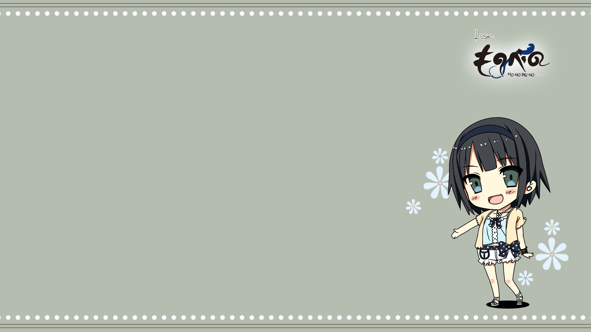Monobeno, anime girls, simple background HD Wallpaper