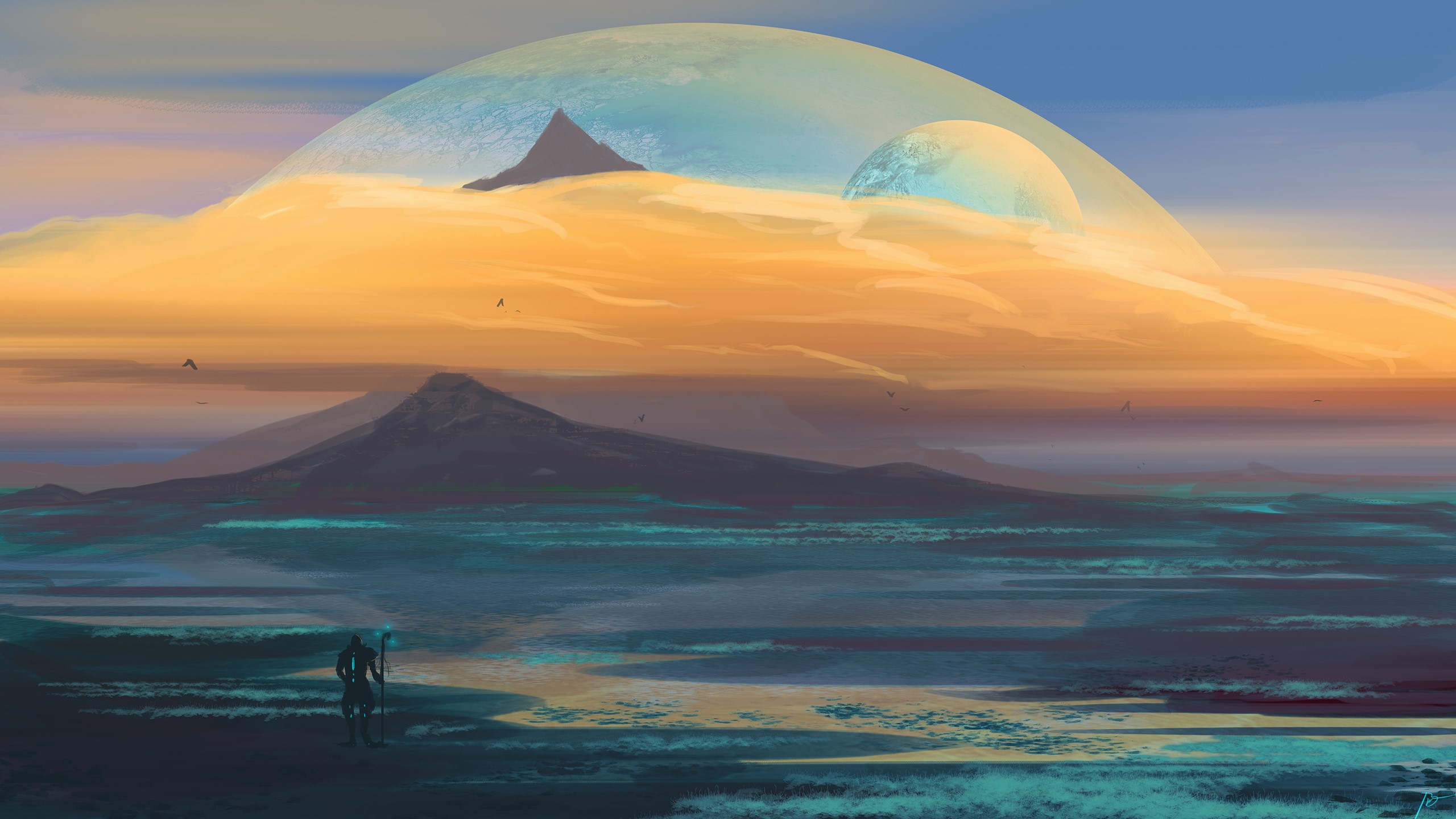 space art, JoeyJazz, digital HD Wallpaper