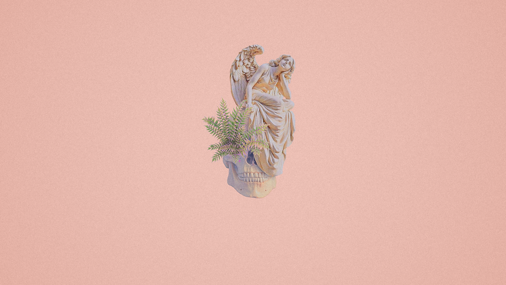 Chill Out, skull, statue, color correction, angel, Color Burst, rose, music HD Wallpaper