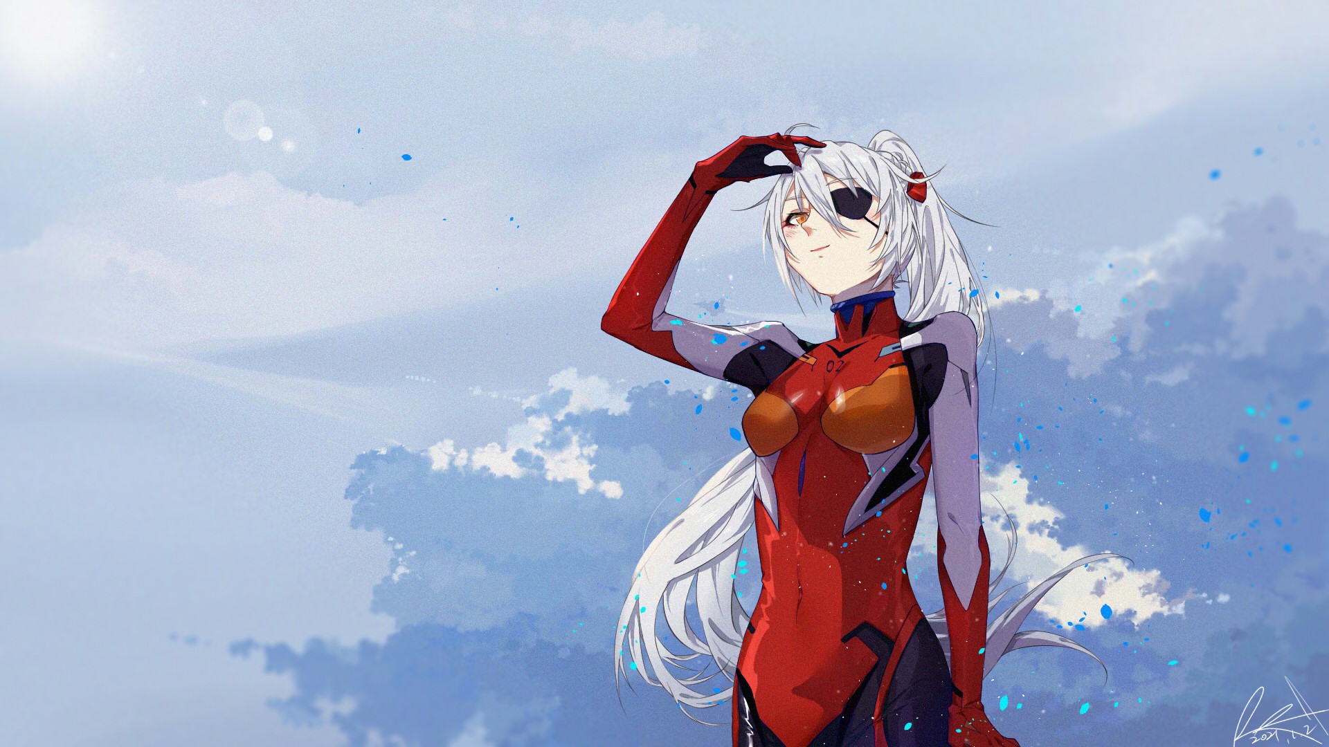 Honkai Impact 3rd, Neon Genesis Evangelion, Kiana Kaslana, anime, crossover, anime girls, JinYun Rex HD Wallpaper