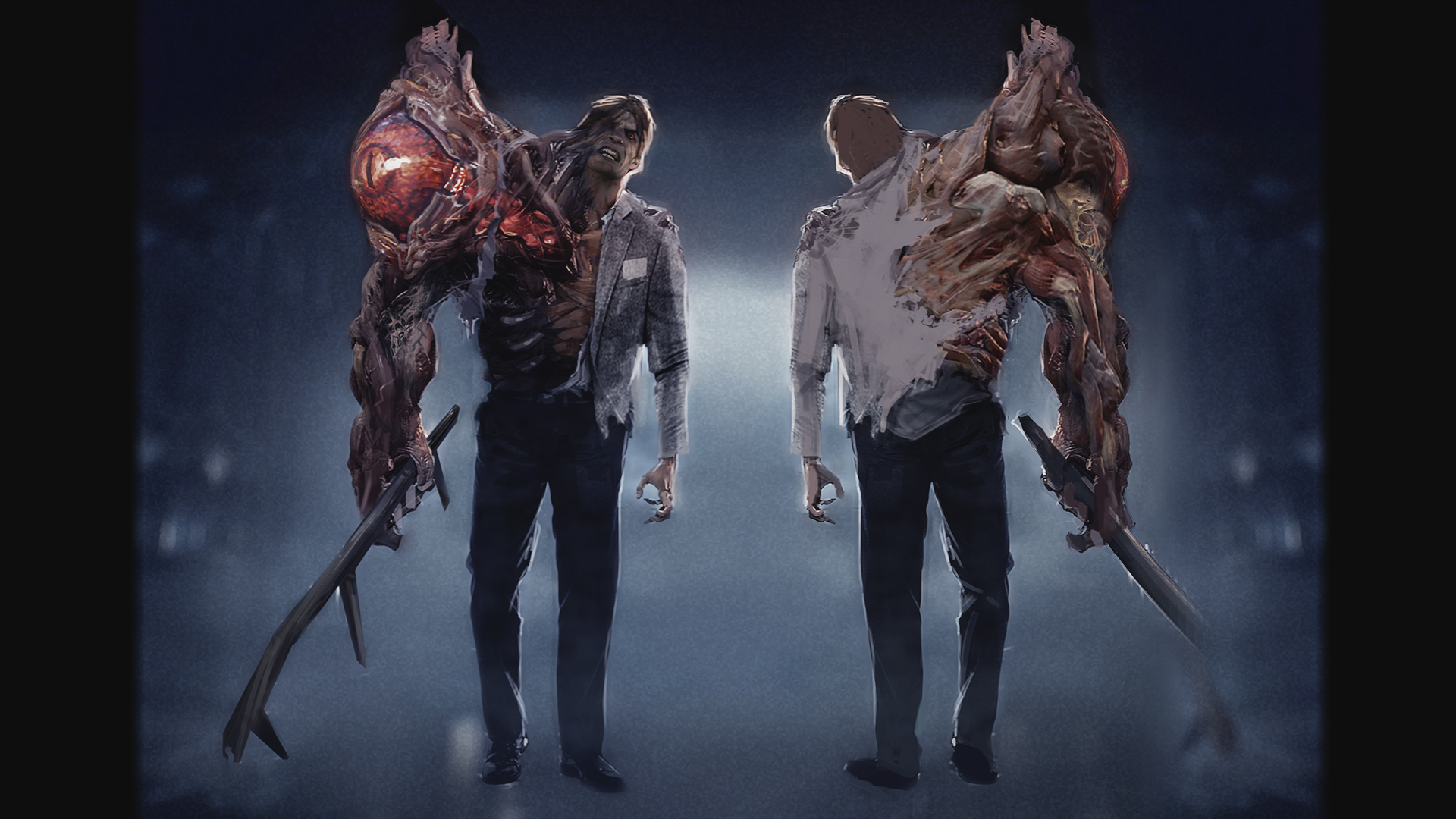 artwork, Resident Evil, video games, Resident Evil 2, Capcom, horror HD Wallpaper