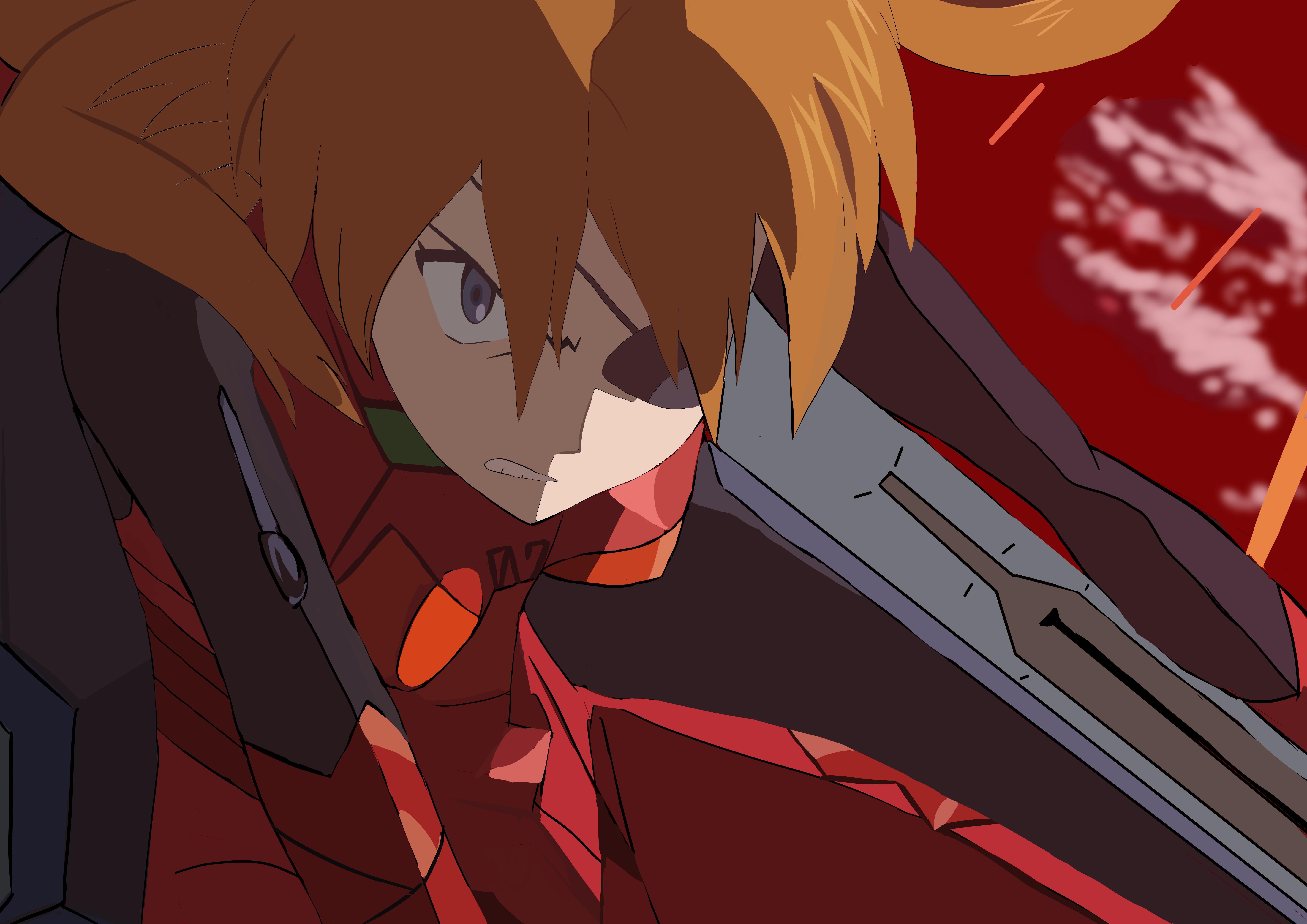 4K, anime girls, anime, Neon Genesis Evangelion, Asuka Langley Soryu HD Wallpaper