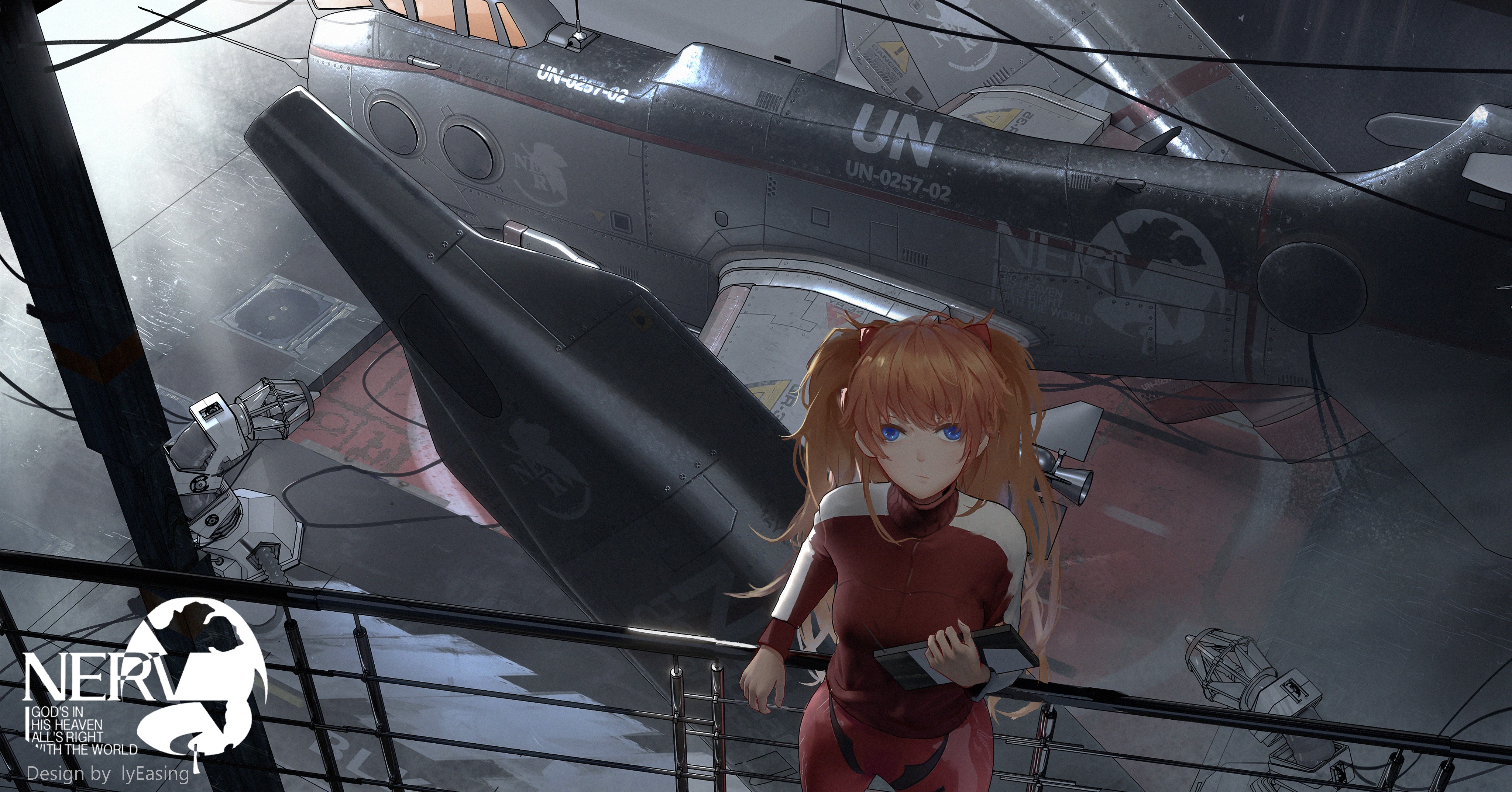 4K, Asuka Langley Soryu, anime, Neon Genesis Evangelion, anime girls, science fiction, Easing Liu HD Wallpaper