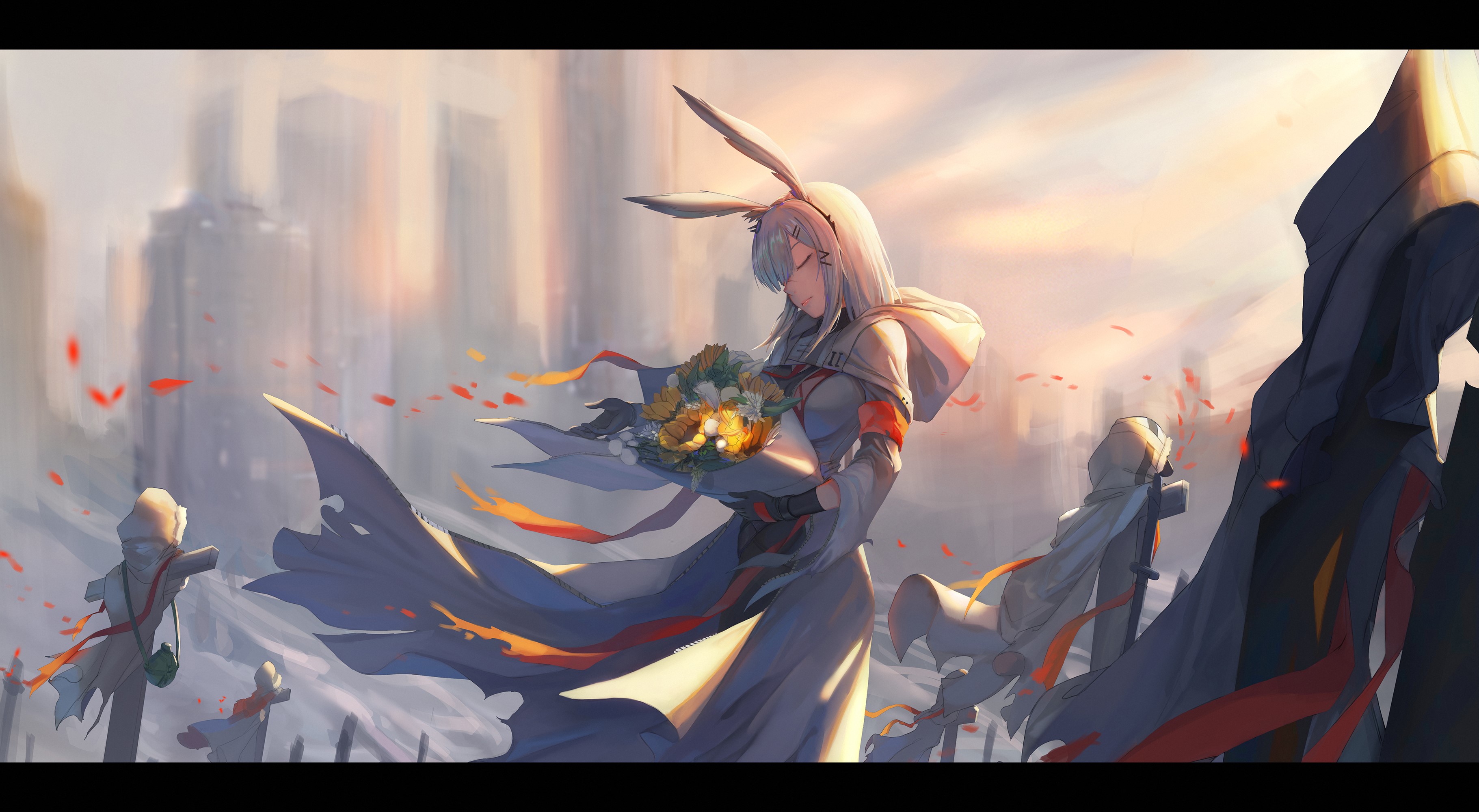 kumachi, Frostnova(Arknights), Arknights, anime girls HD Wallpaper