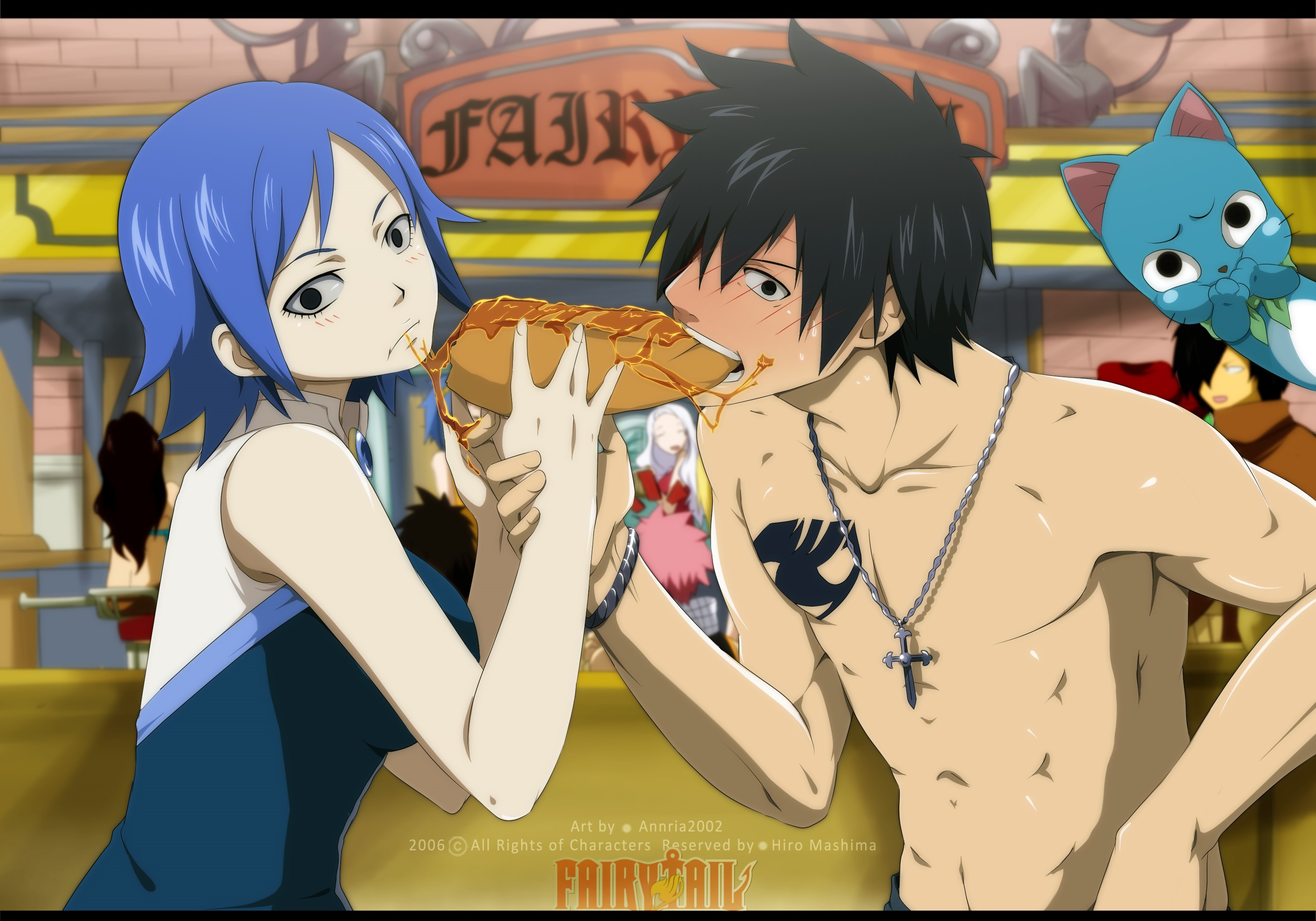 food, anime, Fairy Tail HD Wallpaper