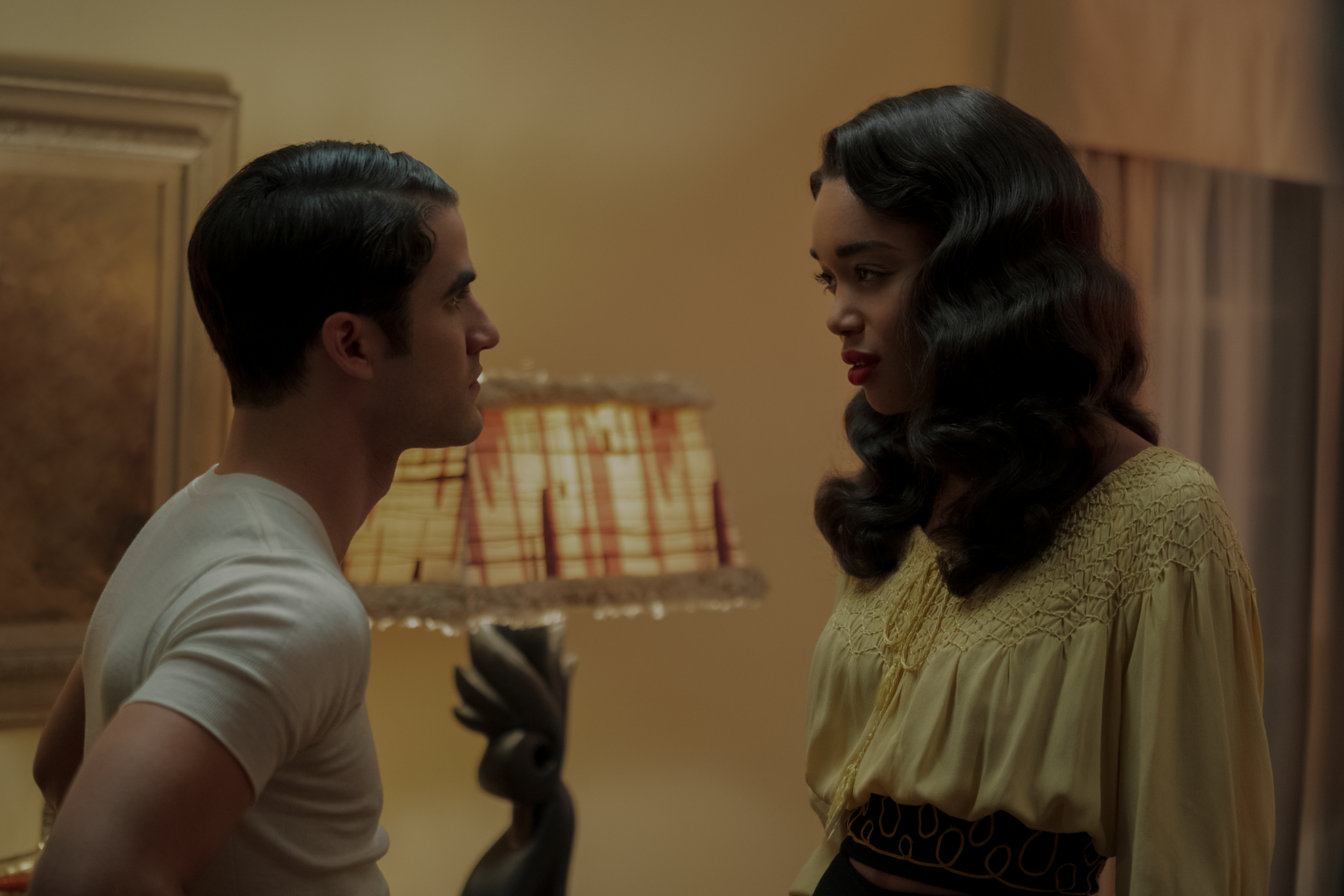 Laura Harrier and Darren Criss in Hollywood HD Wallpaper