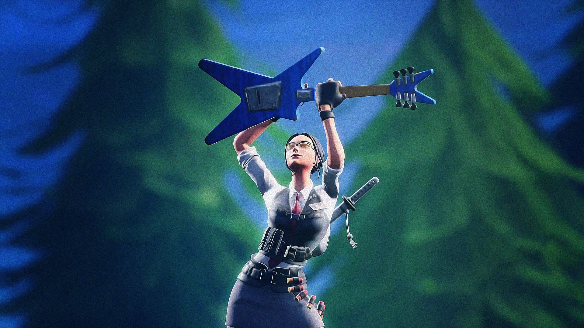 guitar, fortnite girls, Fortnite HD Wallpaper