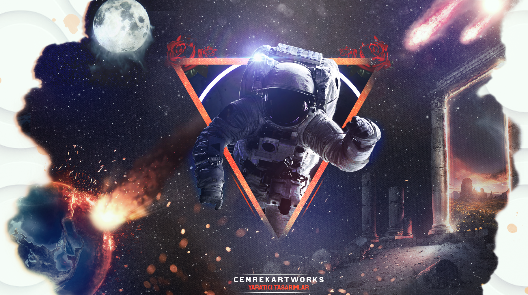 astronaut, space, Moon HD Wallpaper