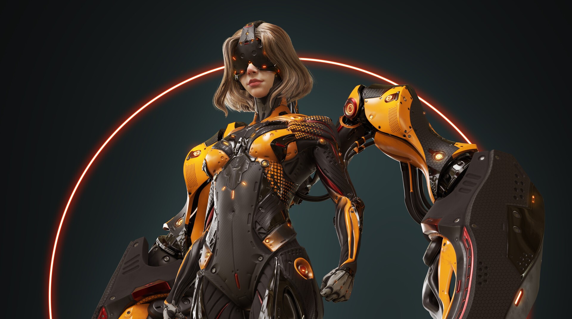 CGI, science fiction, science fiction women, women, artwork, digital art, mecha girls HD Wallpaper