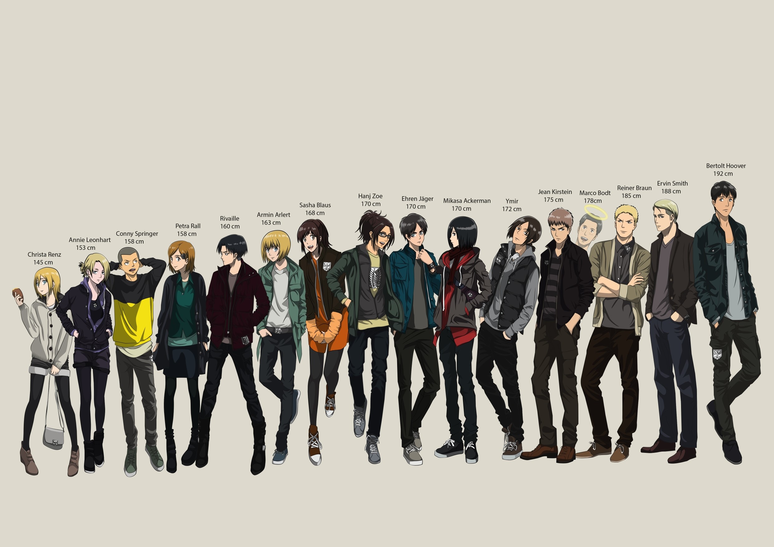 Shingeki no Kyojin, digital art, anime boys, anime girls, anime HD Wallpaper