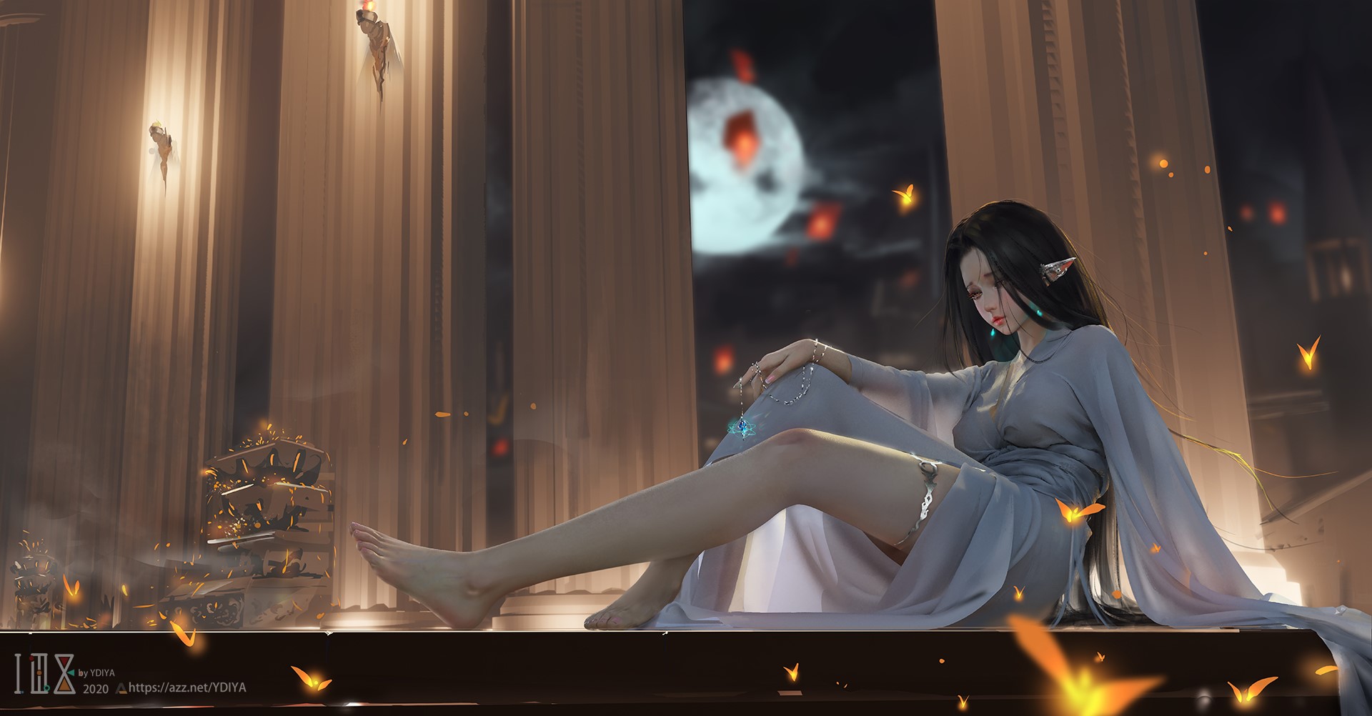 fantasy art, fantasy girl, Ydiya Kai, elves HD Wallpaper