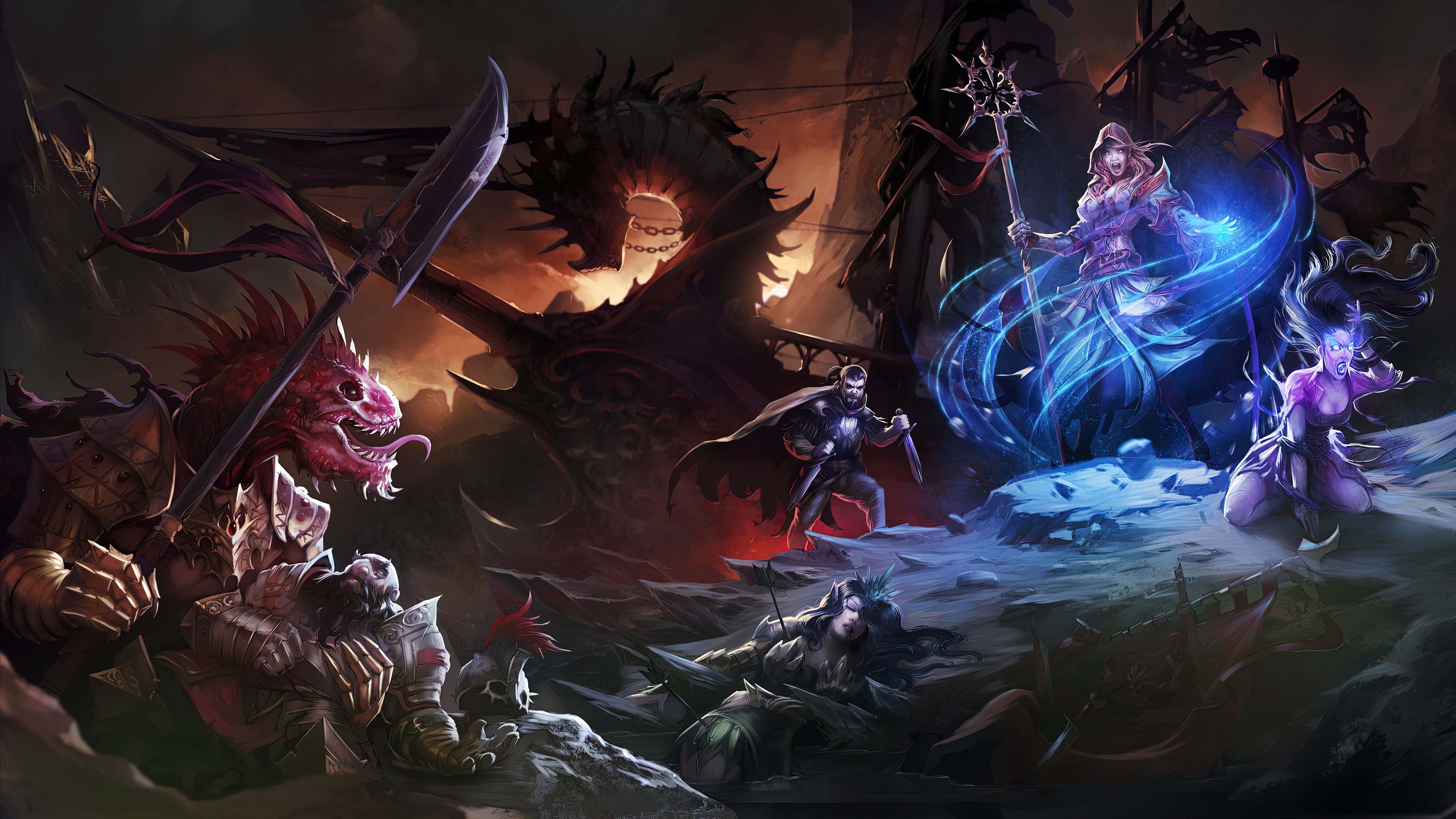 4K, fantasy art, video game art, video games, Divinity: Original Sin 2, sword HD Wallpaper