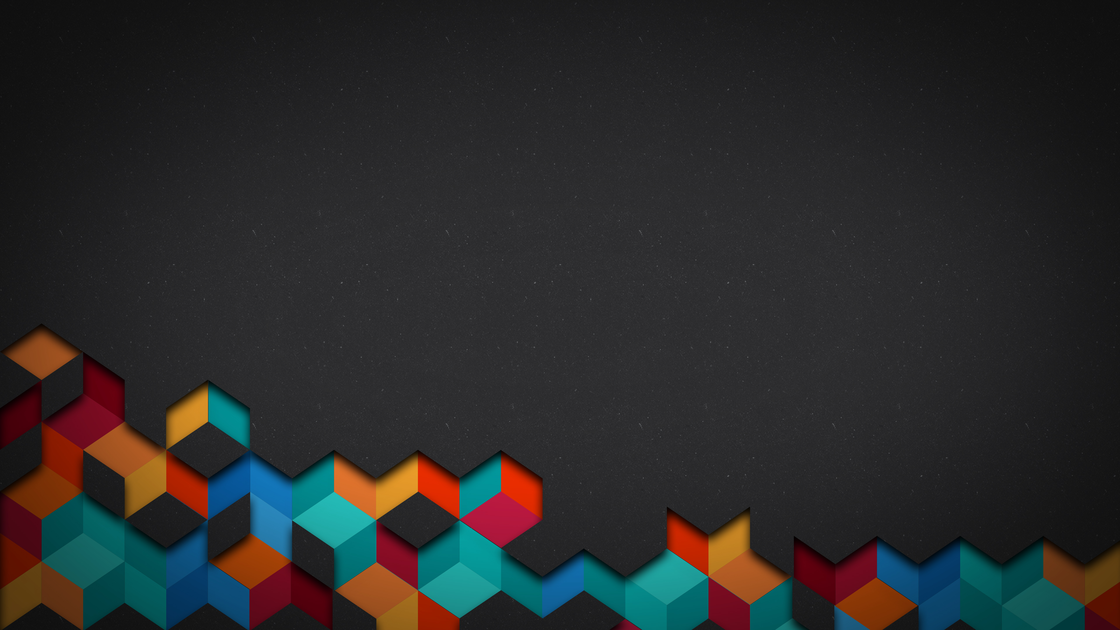 Colorful Geometric Cubes Abstract Background HD Wallpaper