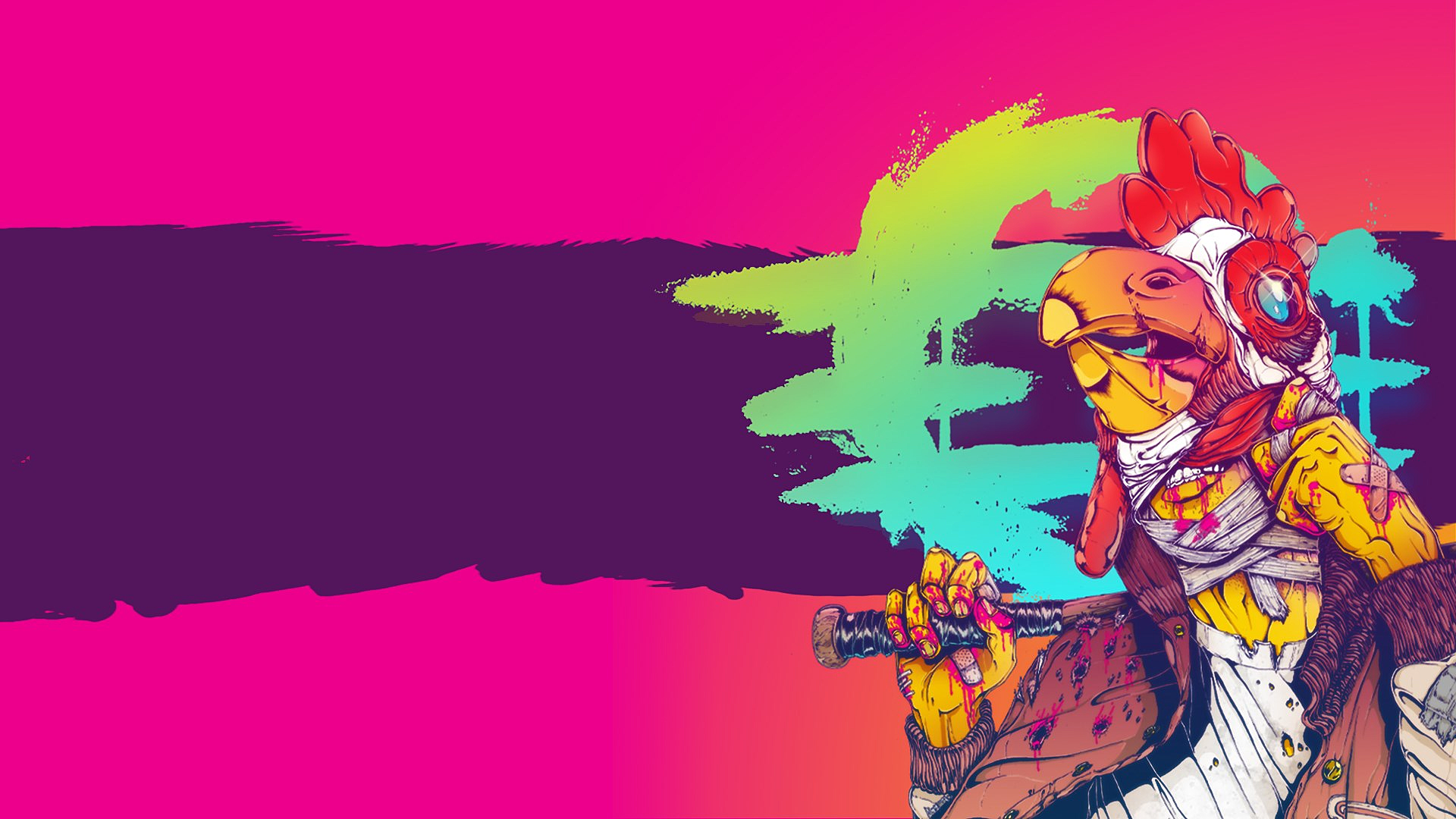 screen shot, video game art, artwork, Hotline Miami, 80s, Retrowave HD Wallpaper