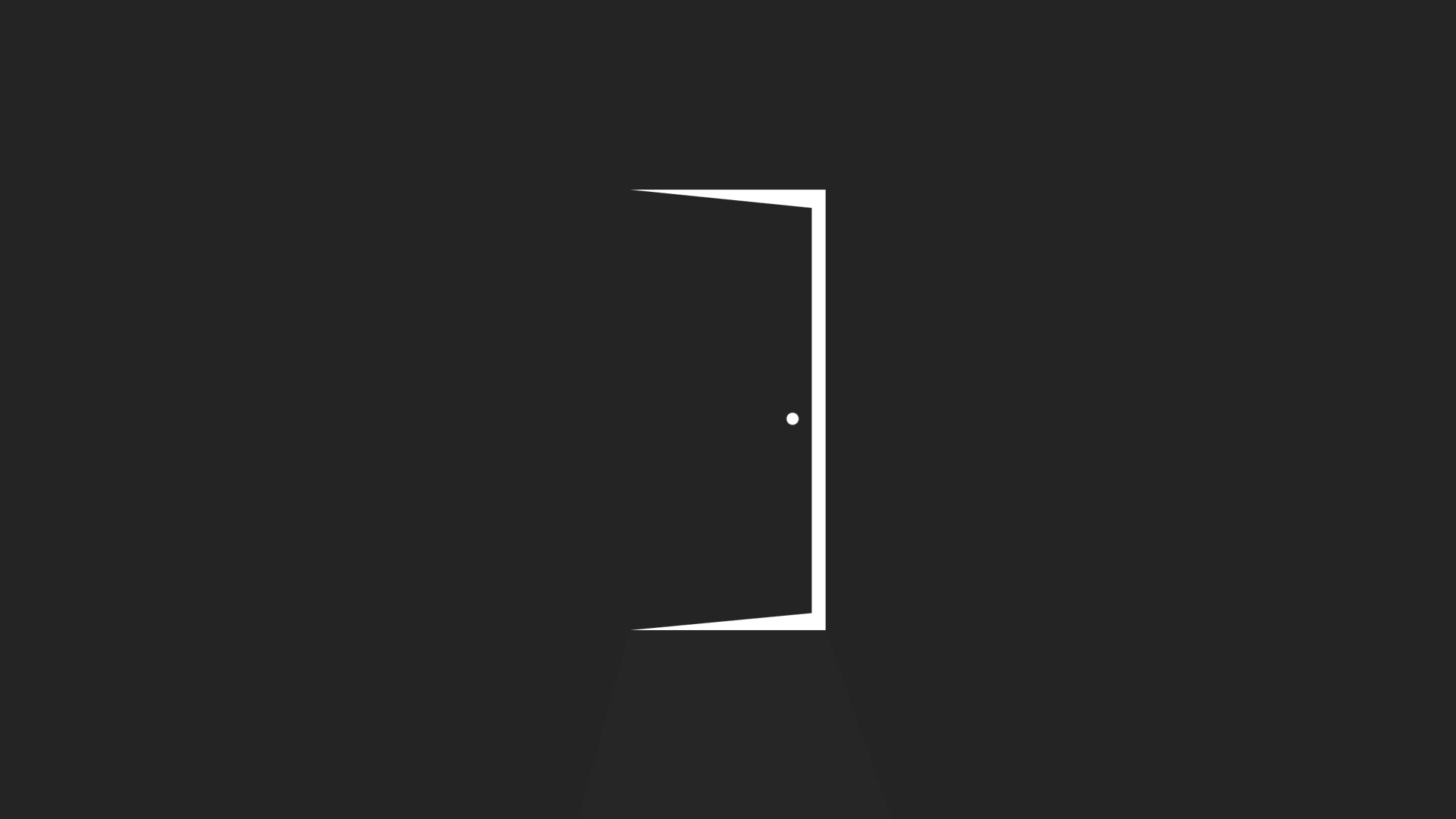 door, simple background, black background, simple, artwork, minimalism HD Wallpaper