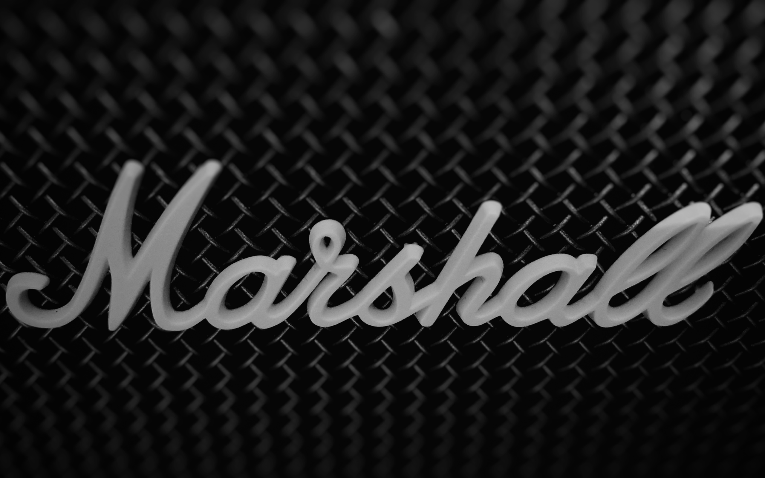 photography, logo, amp, monochrome, Marshall, music HD Wallpaper