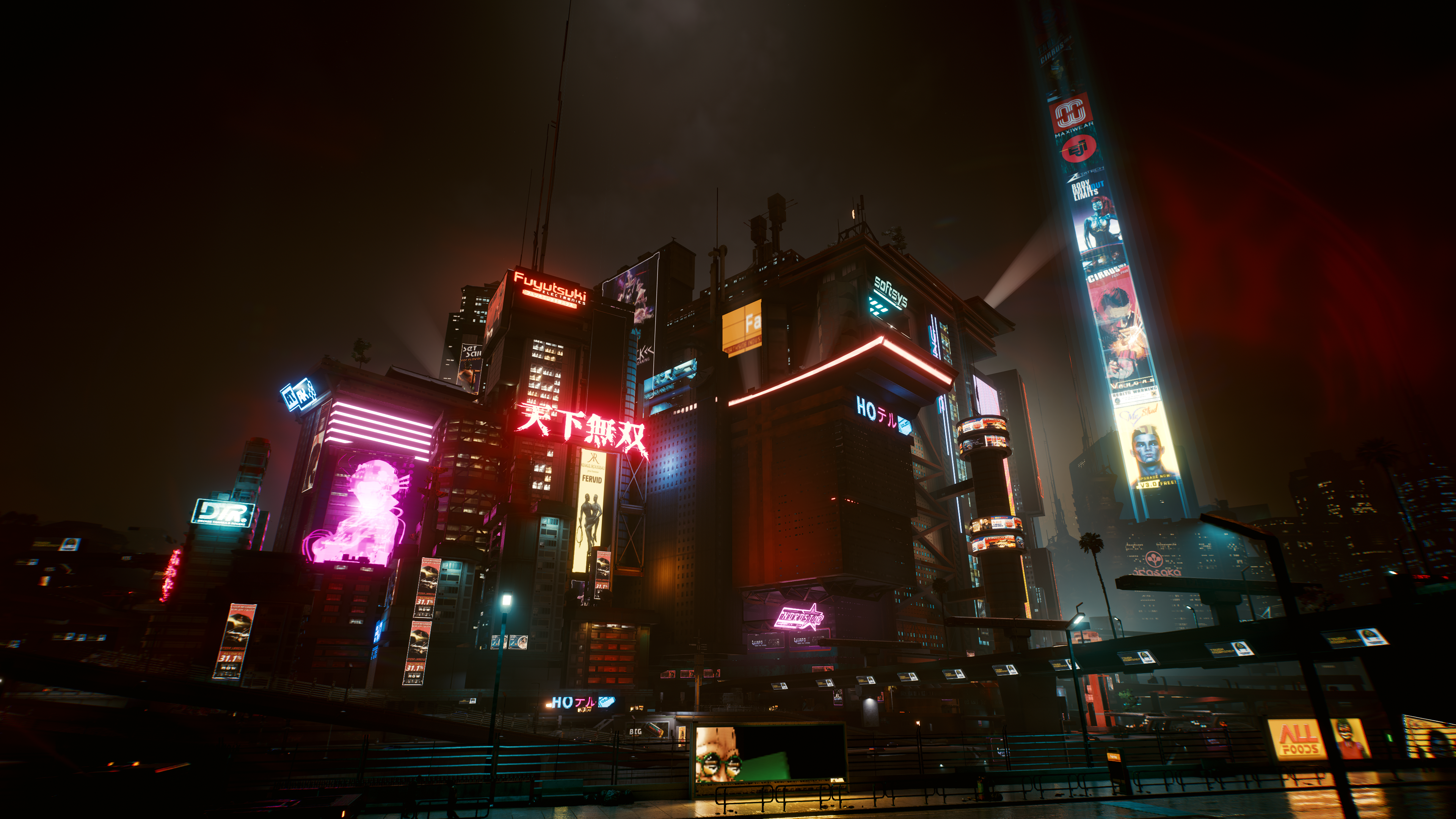 4K, Cyberpunk 2077, futuristic, video games, futuristic city, lights, PC gaming, screen shot, city, neon, cyberpunk HD Wallpaper