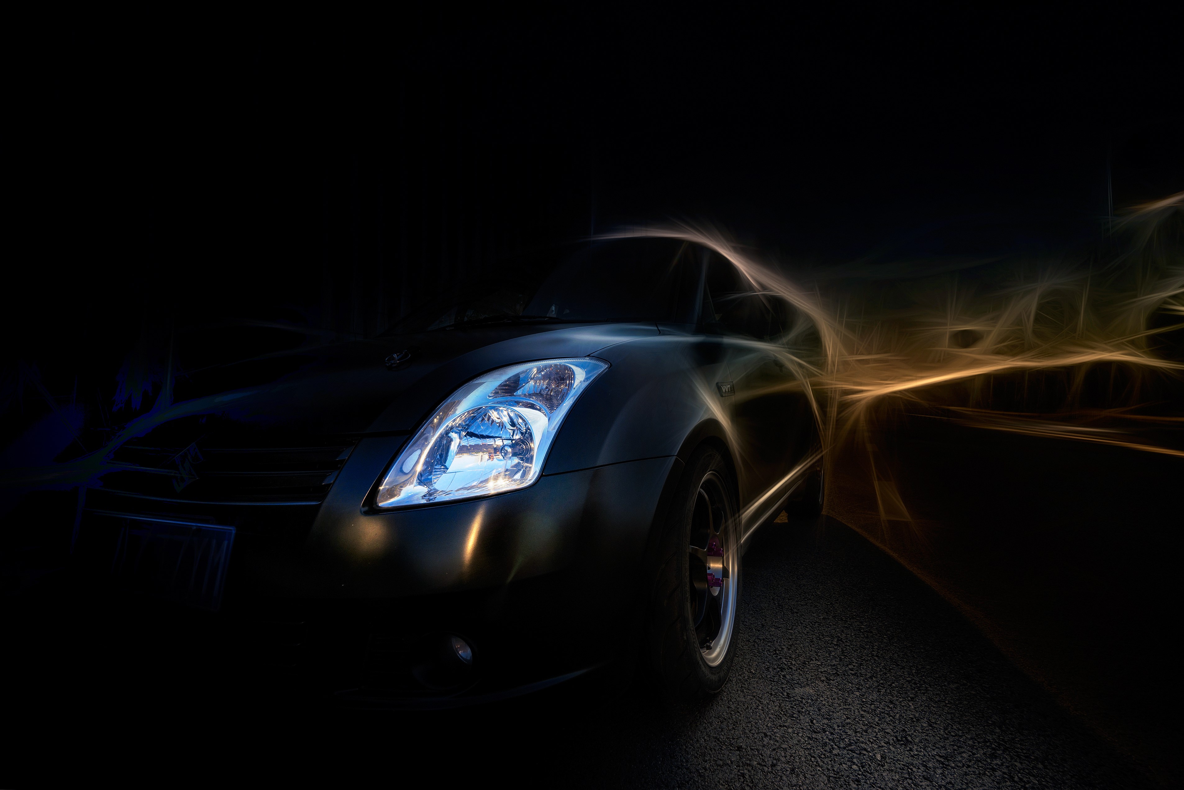 artwork, car, pavements, digital art, vehicle HD Wallpaper