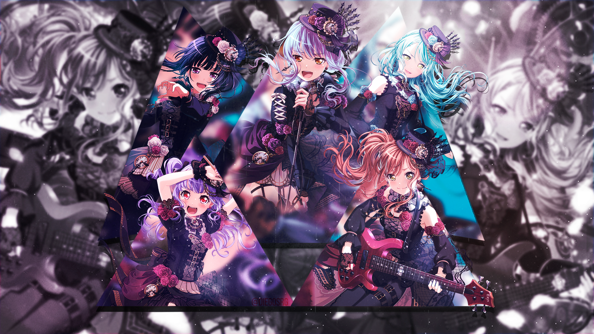 Shirokane Rinko, Udagawa Ako, Imai Lisa, BanG Dream!, anime, anime games, minato yukina, Hikawa Sayo HD Wallpaper