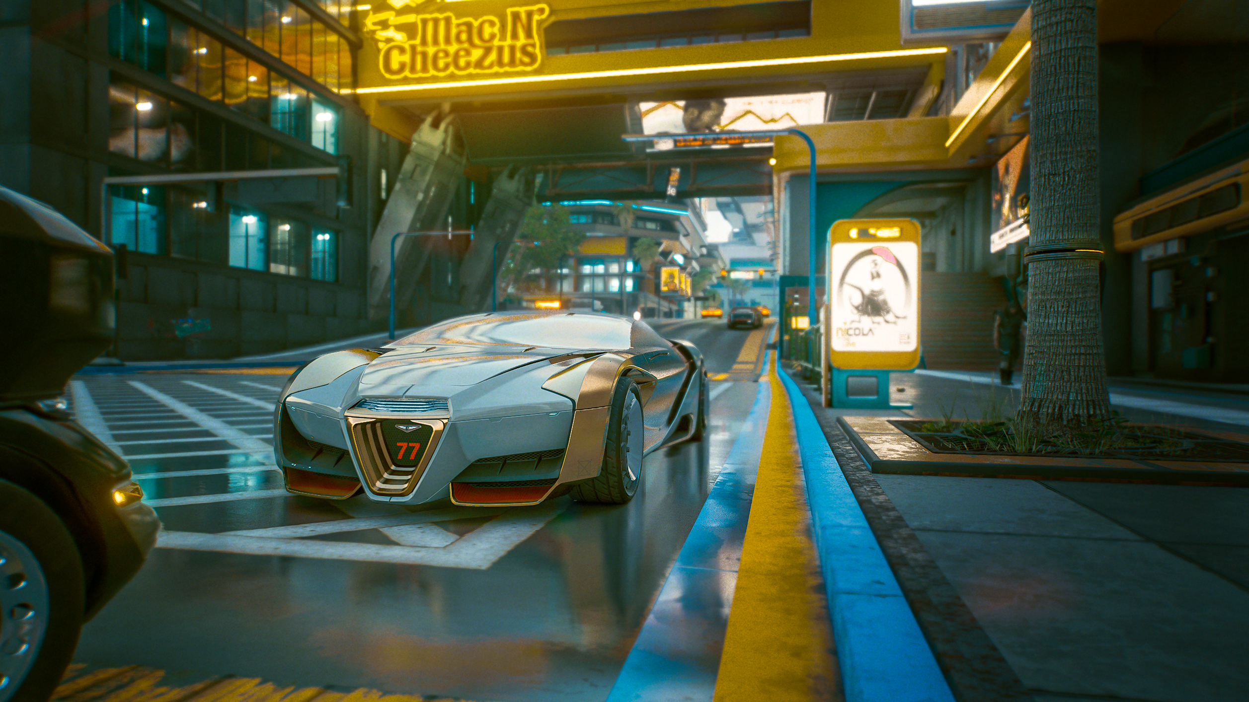 caliburn, Hypercar, video game art, Cyberpunk 2077, cyberpunk HD Wallpaper