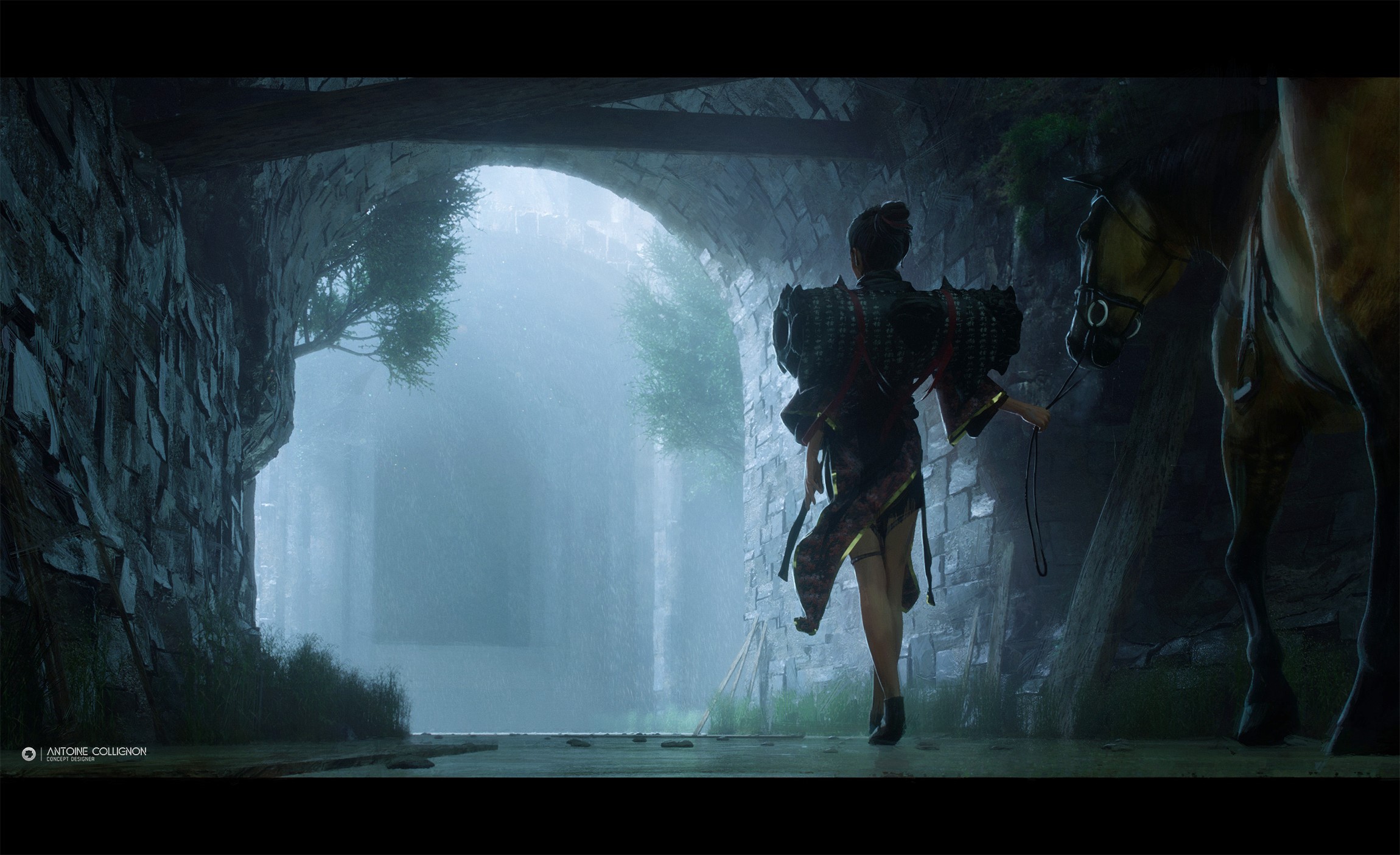 ArtStation, Antoine Collignon, women, artwork, fantasy art, fantasy girl, horse HD Wallpaper