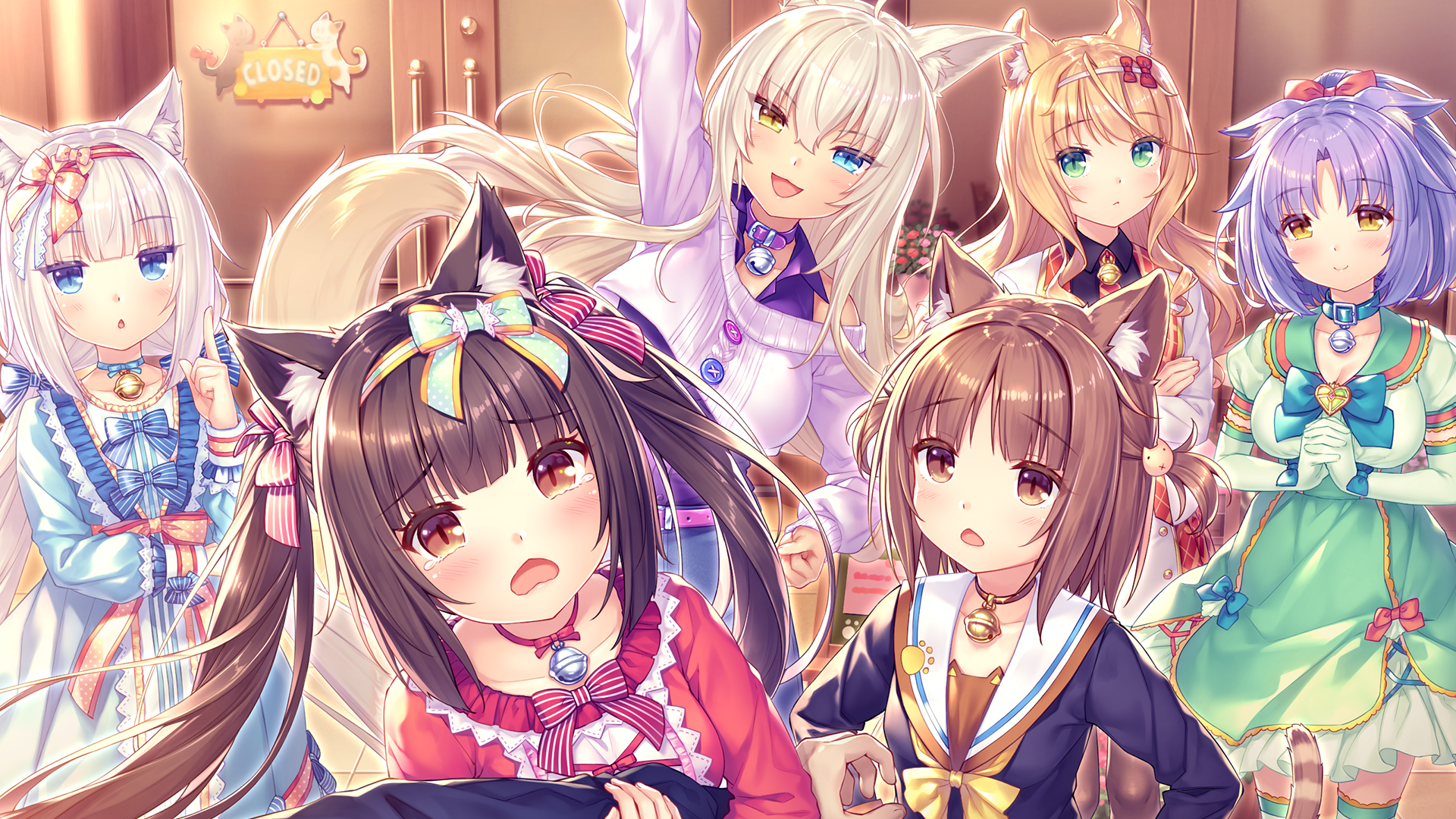 galgame, Neko Para, animal ears, anime, anime games, anime girls HD Wallpaper