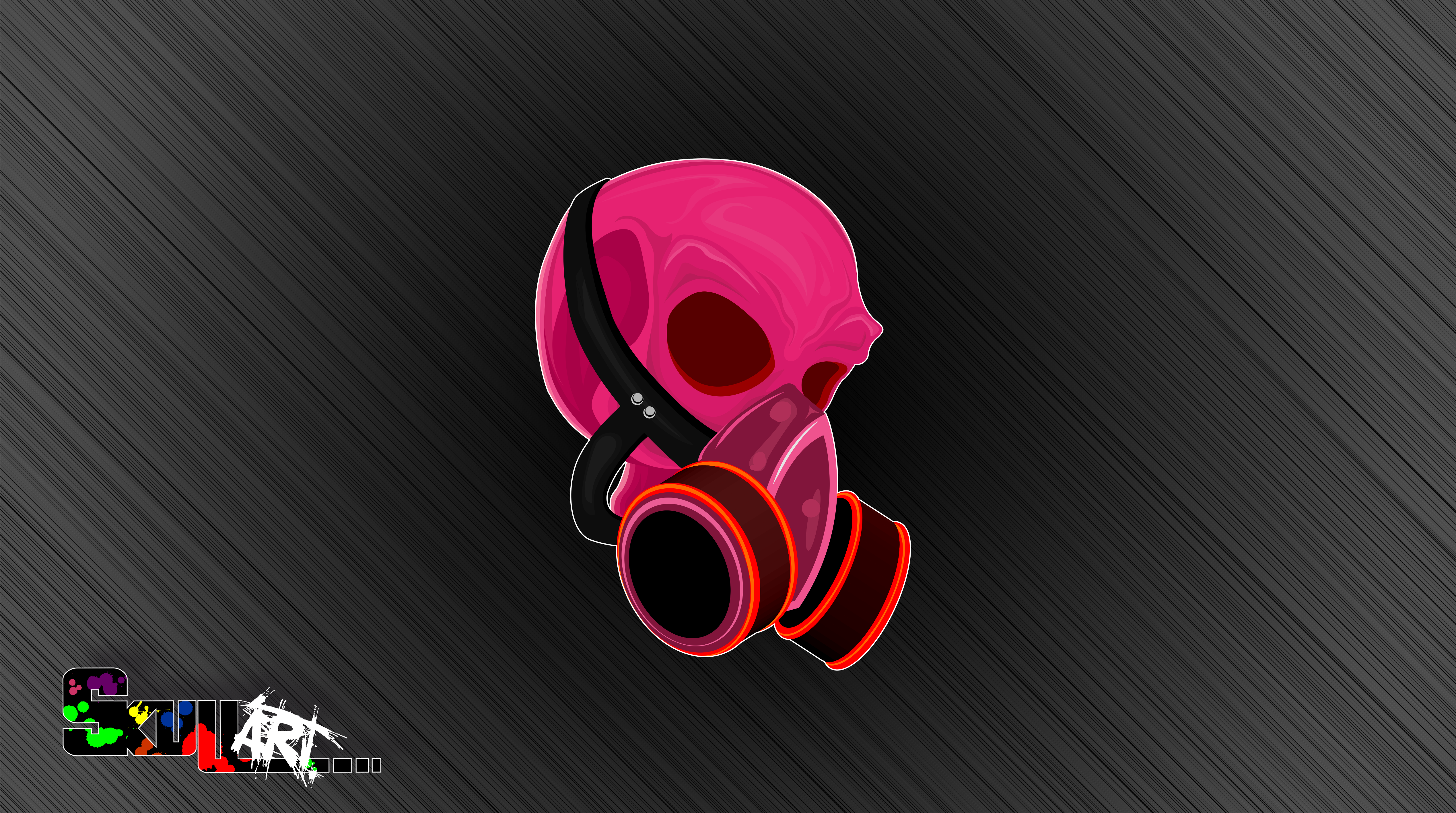 4K, mask, Skull Face, colorful HD Wallpaper