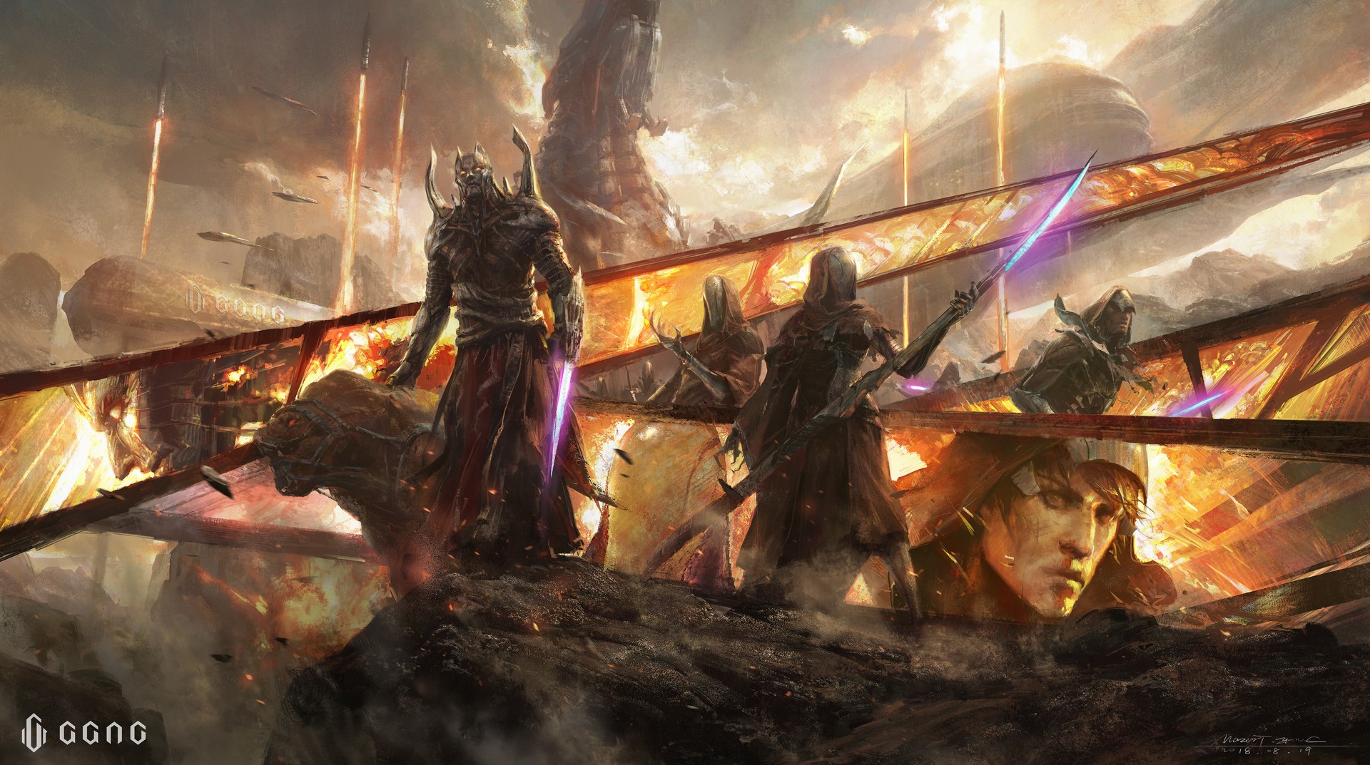 science fiction, Mazert Young, artwork, ArtStation, fantasy art HD Wallpaper
