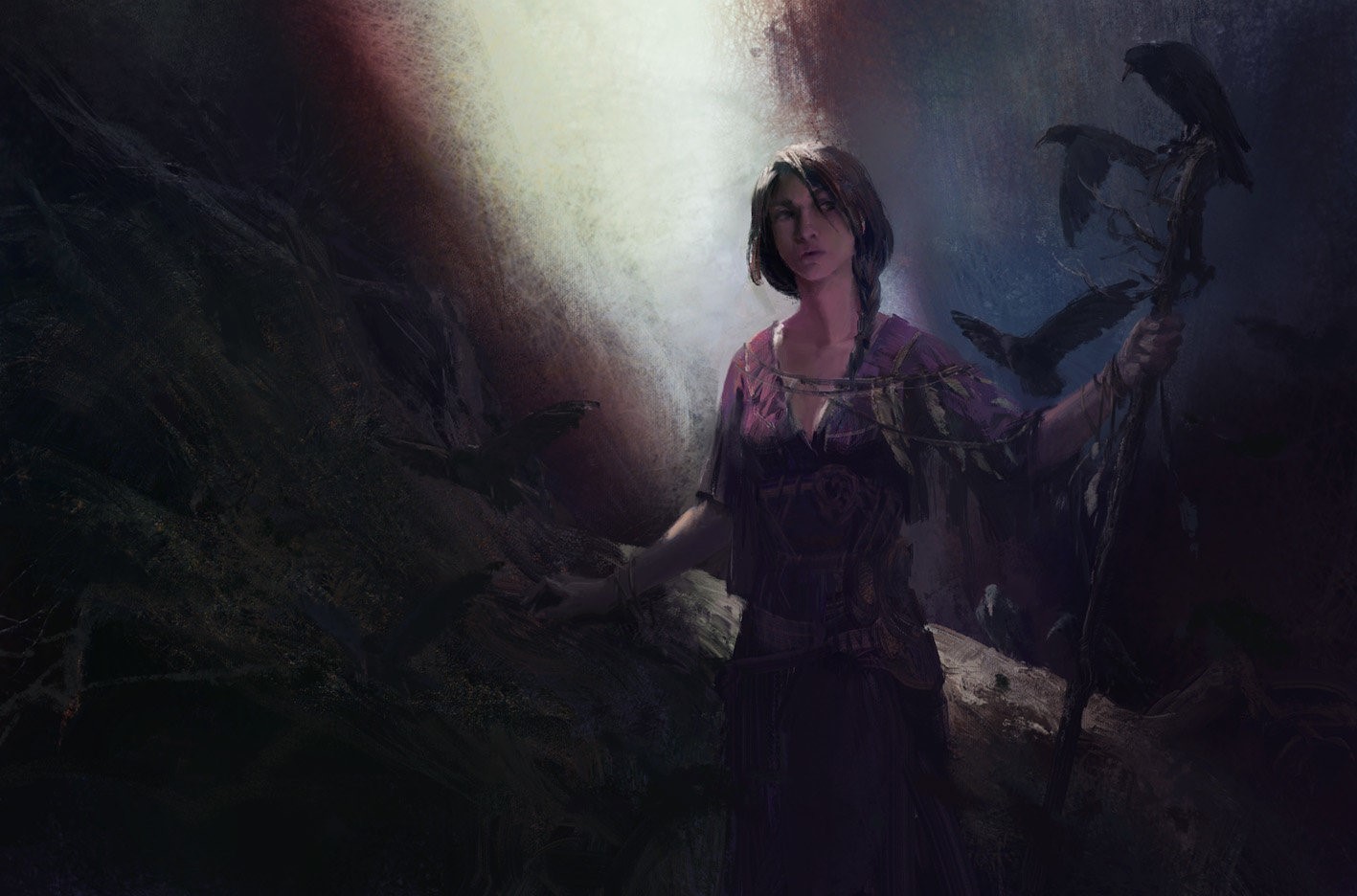 standing, artwork, women, fantasy art, fantasy girl, Mazert Young HD Wallpaper