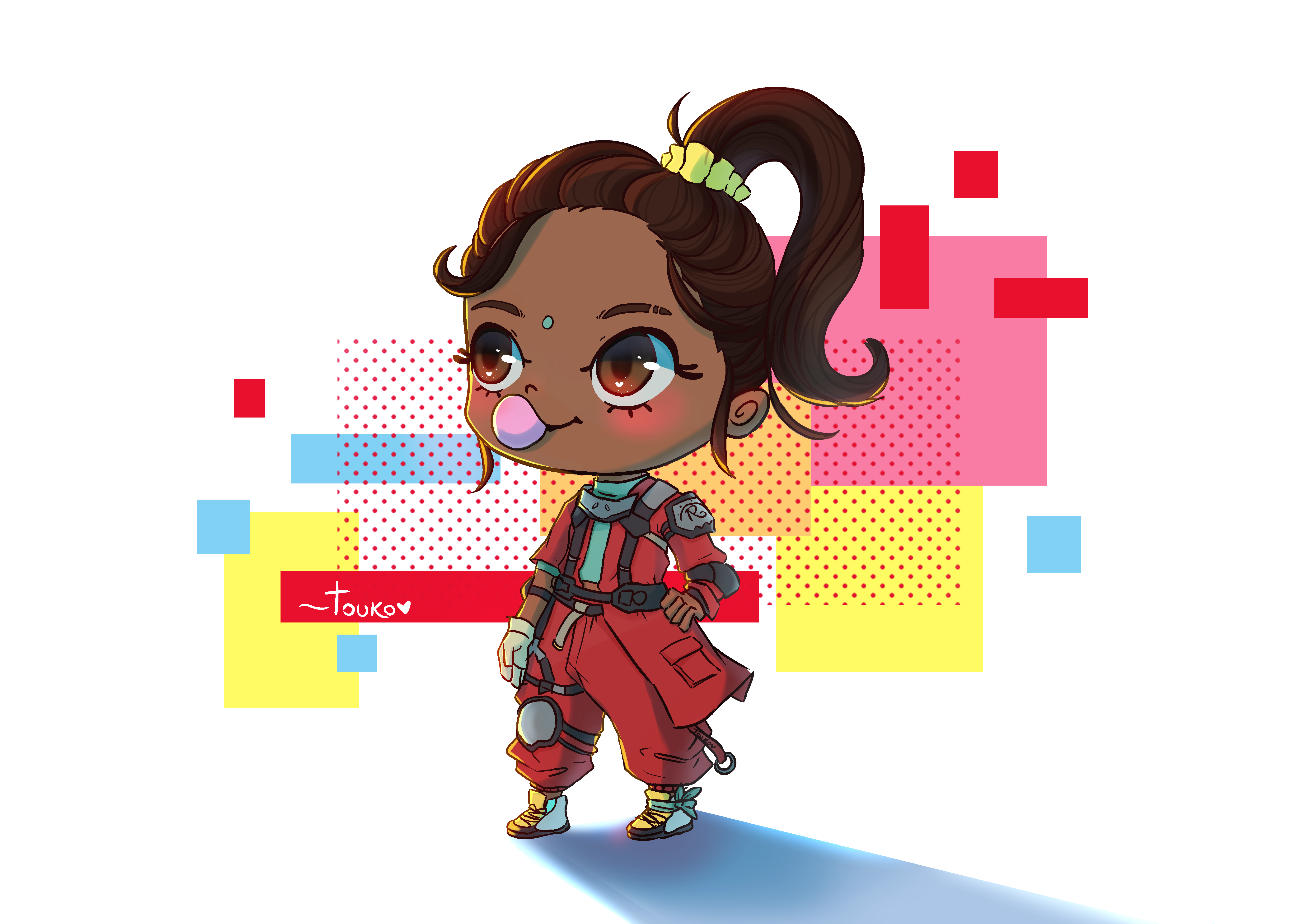 Rampart Apex Legends Chibi HD Wallpaper