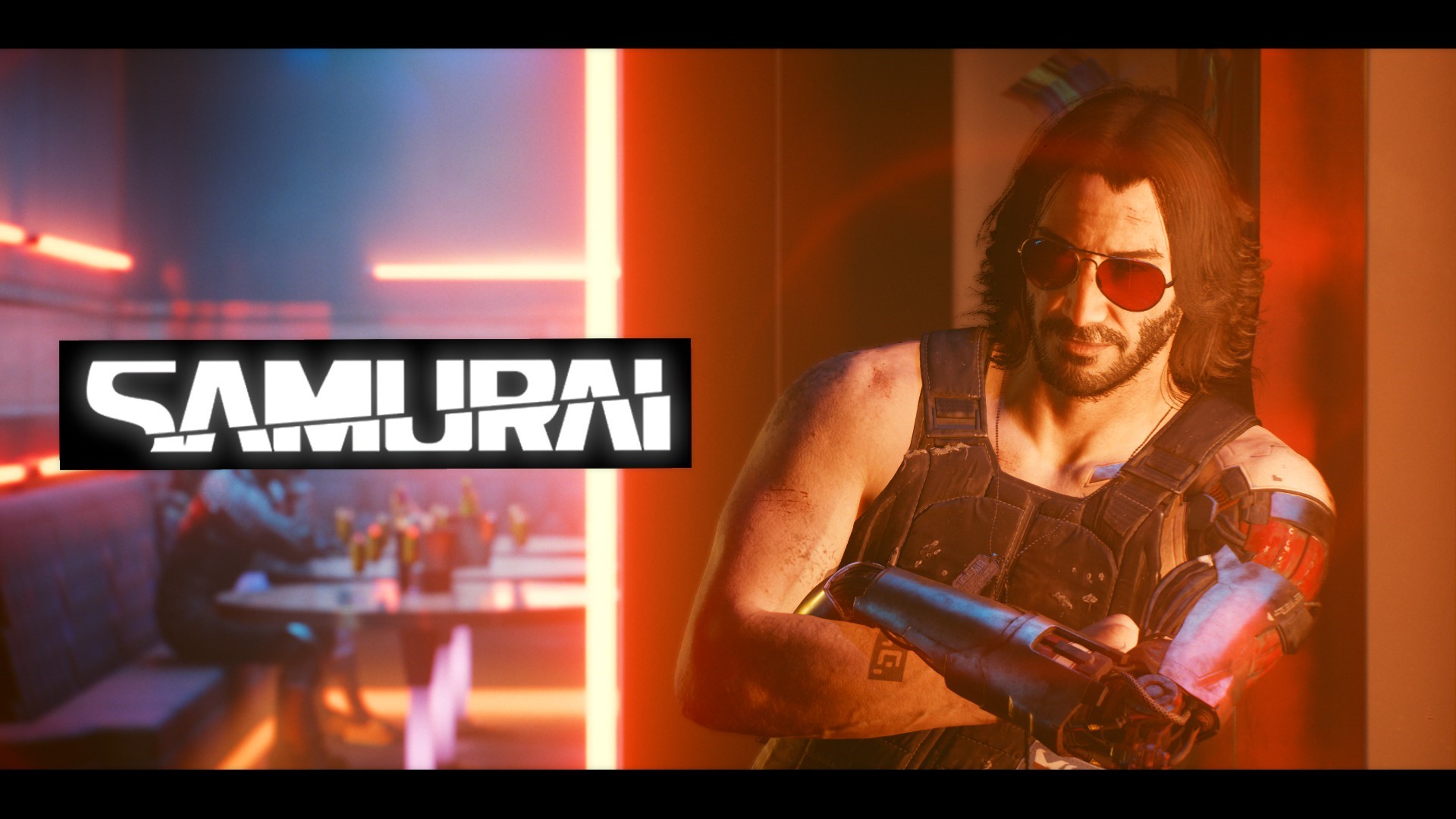 Johnny Silverhand from Cyberpunk 2077 with Samurai logo HD Wallpaper