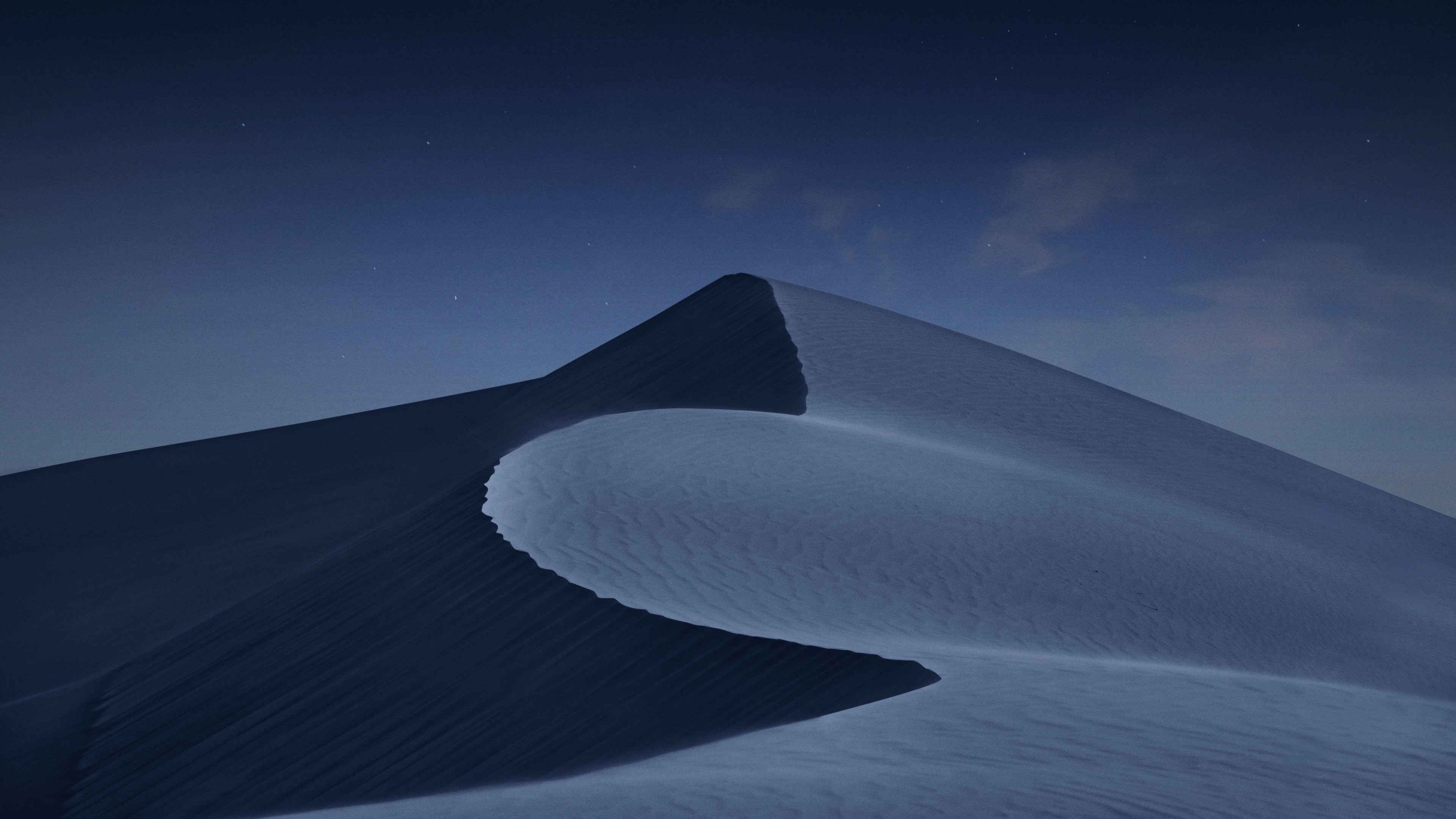 Dunes landscape at night HD Wallpaper
