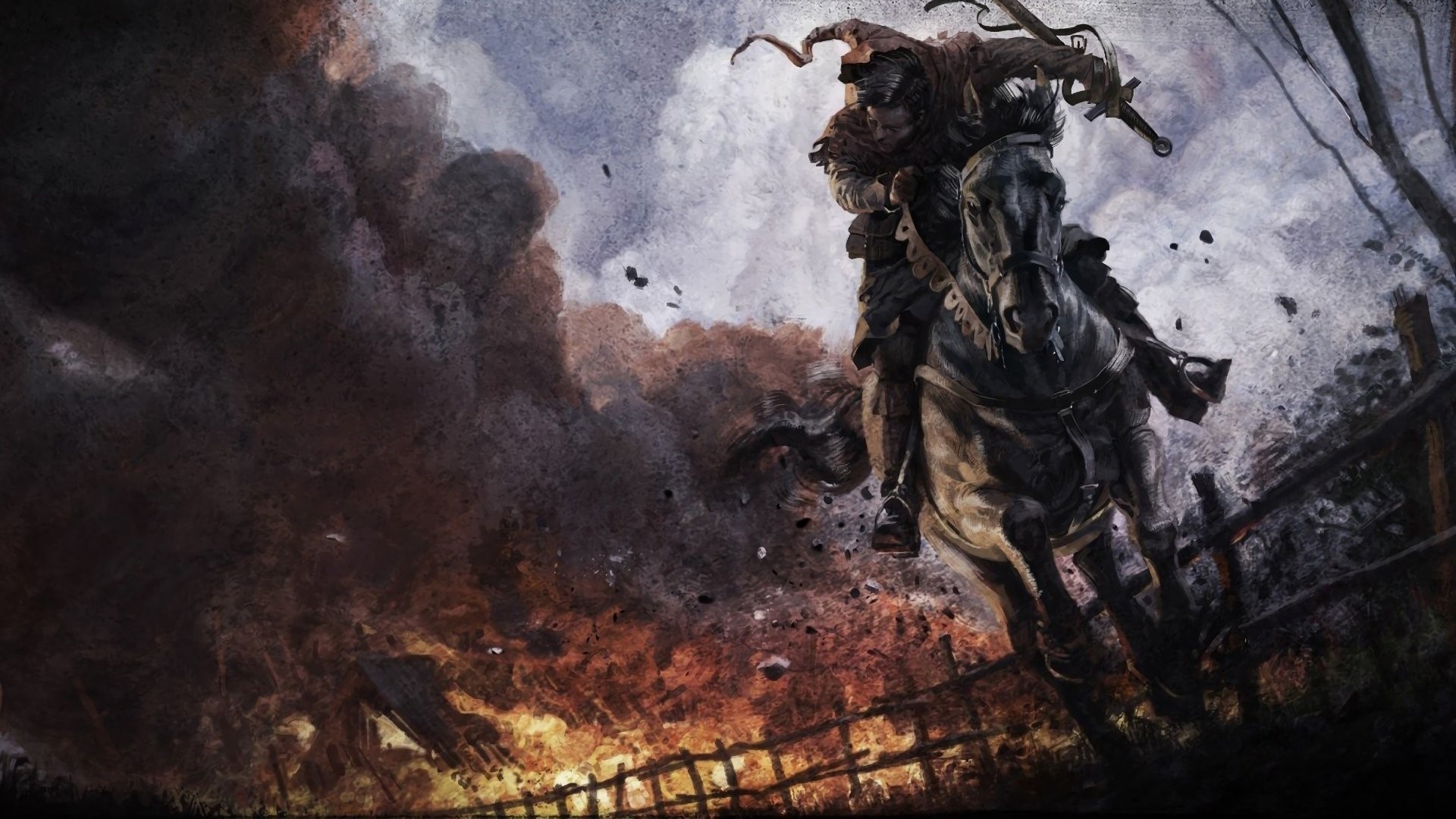 Artwork of a horseman from Kingdom Come: Deliverance HD Wallpaper
