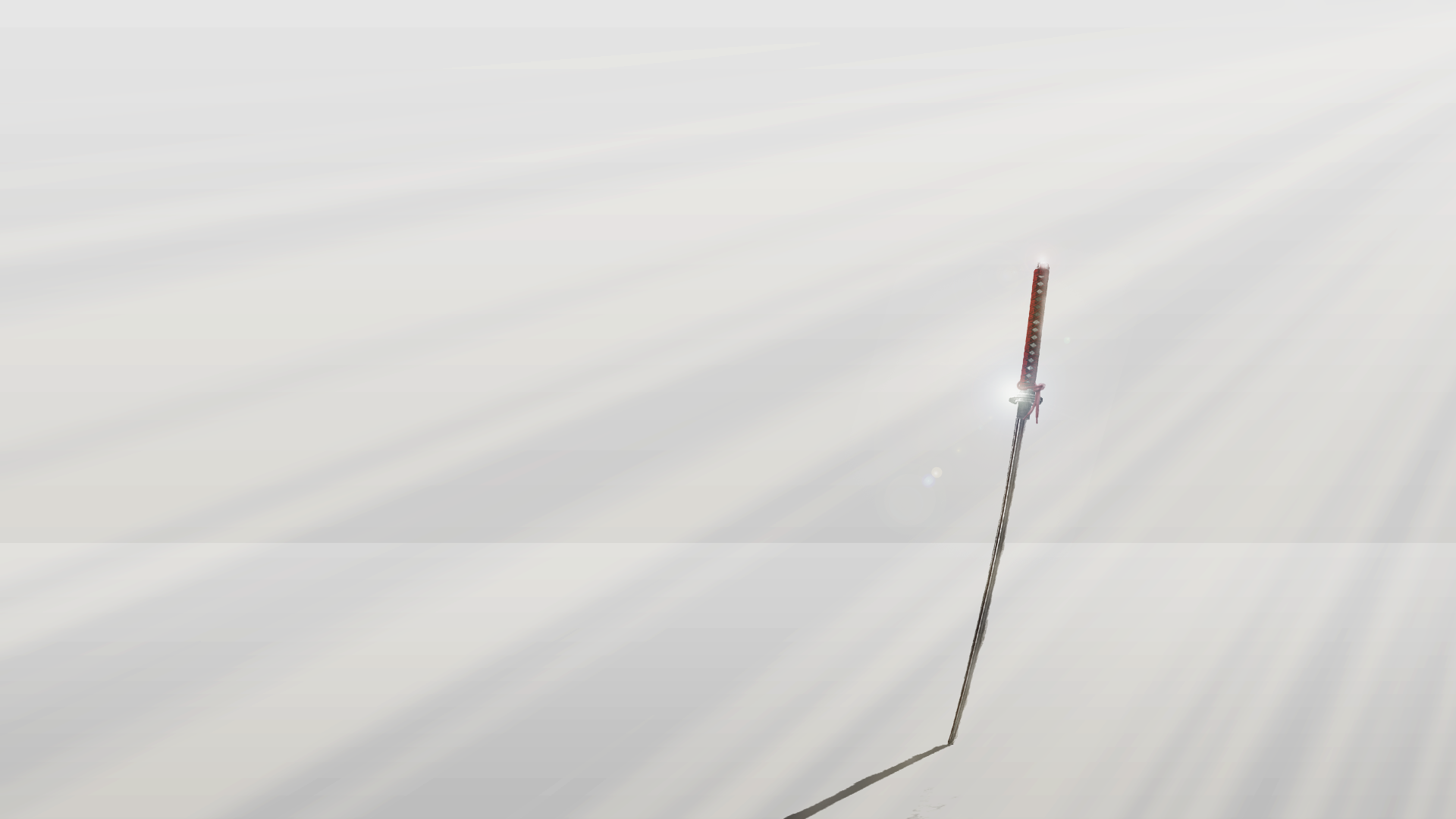 Katana with sun rays on white background HD Wallpaper