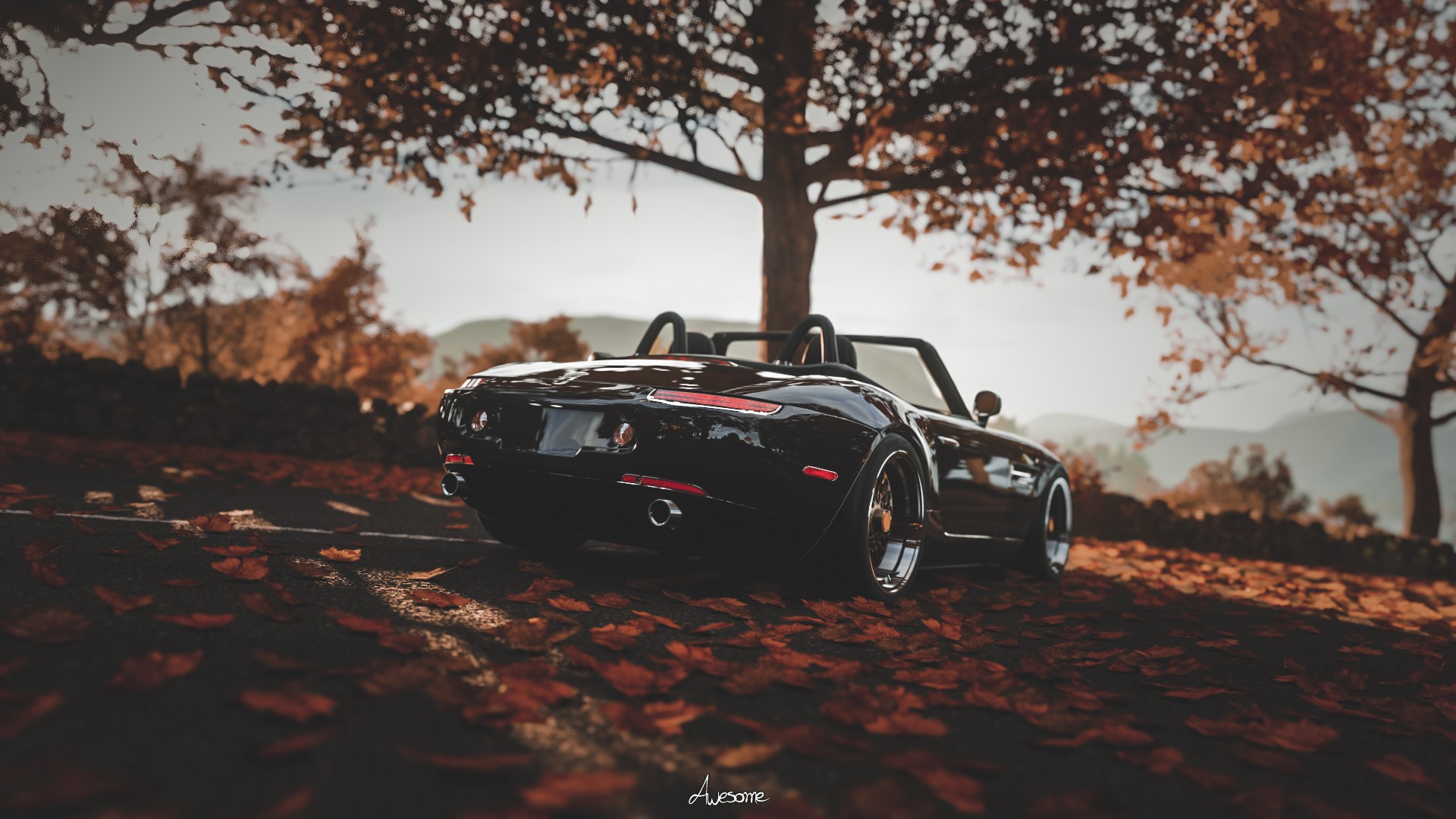 Black BMW Z8 convertible in Forza Horizon 4 HD Wallpaper