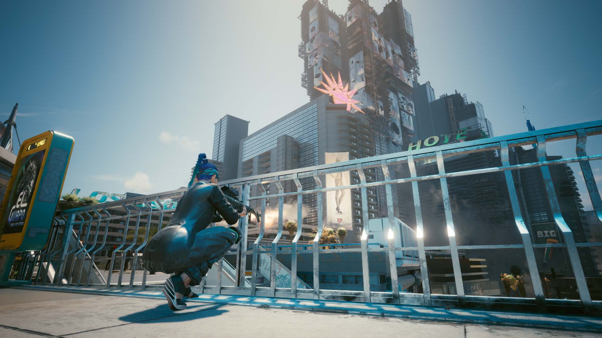 Woman with gun in Cyberpunk 2077 HD Wallpaper