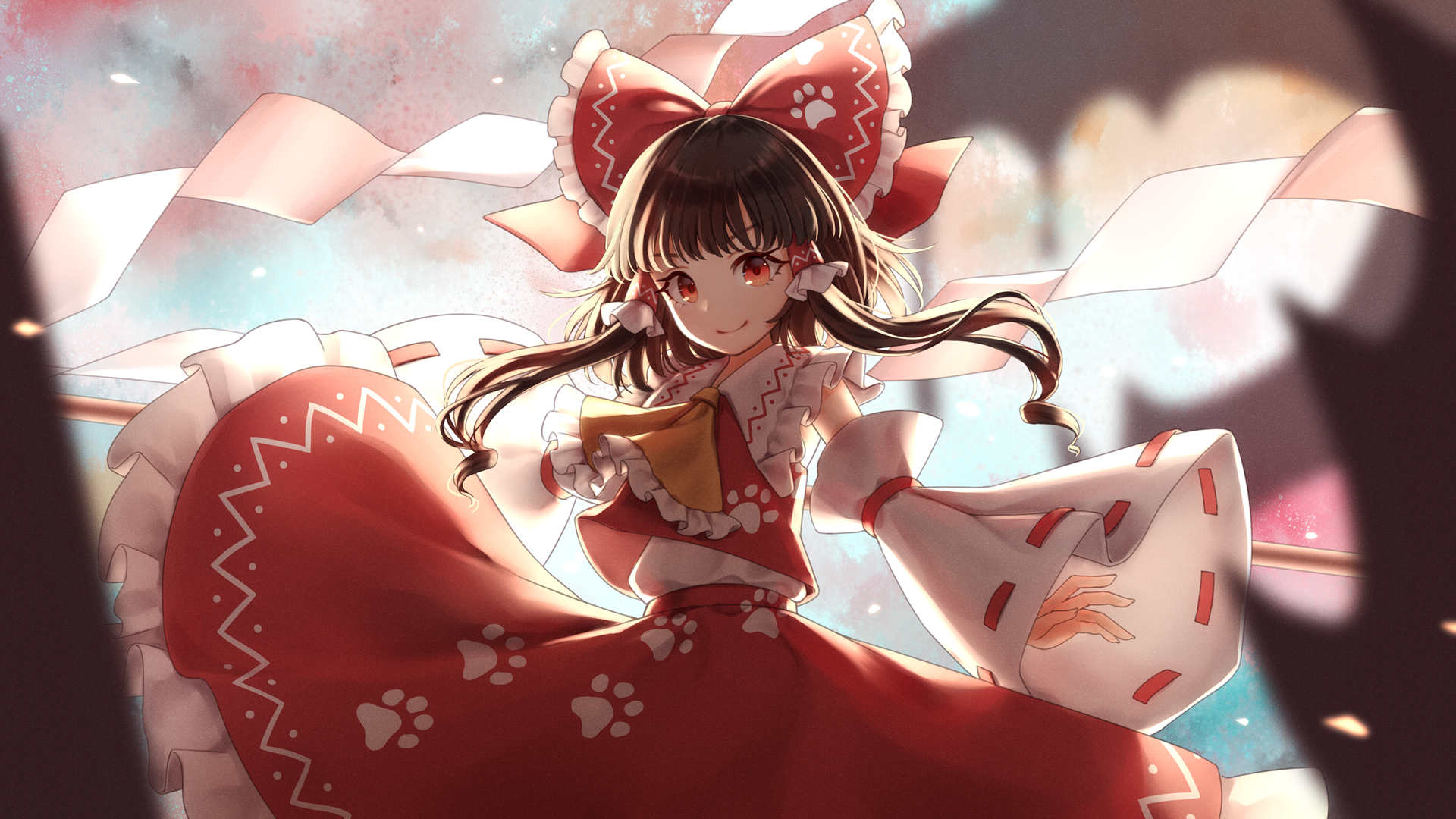 Hakurei Reimu from Touhou Project HD Wallpaper