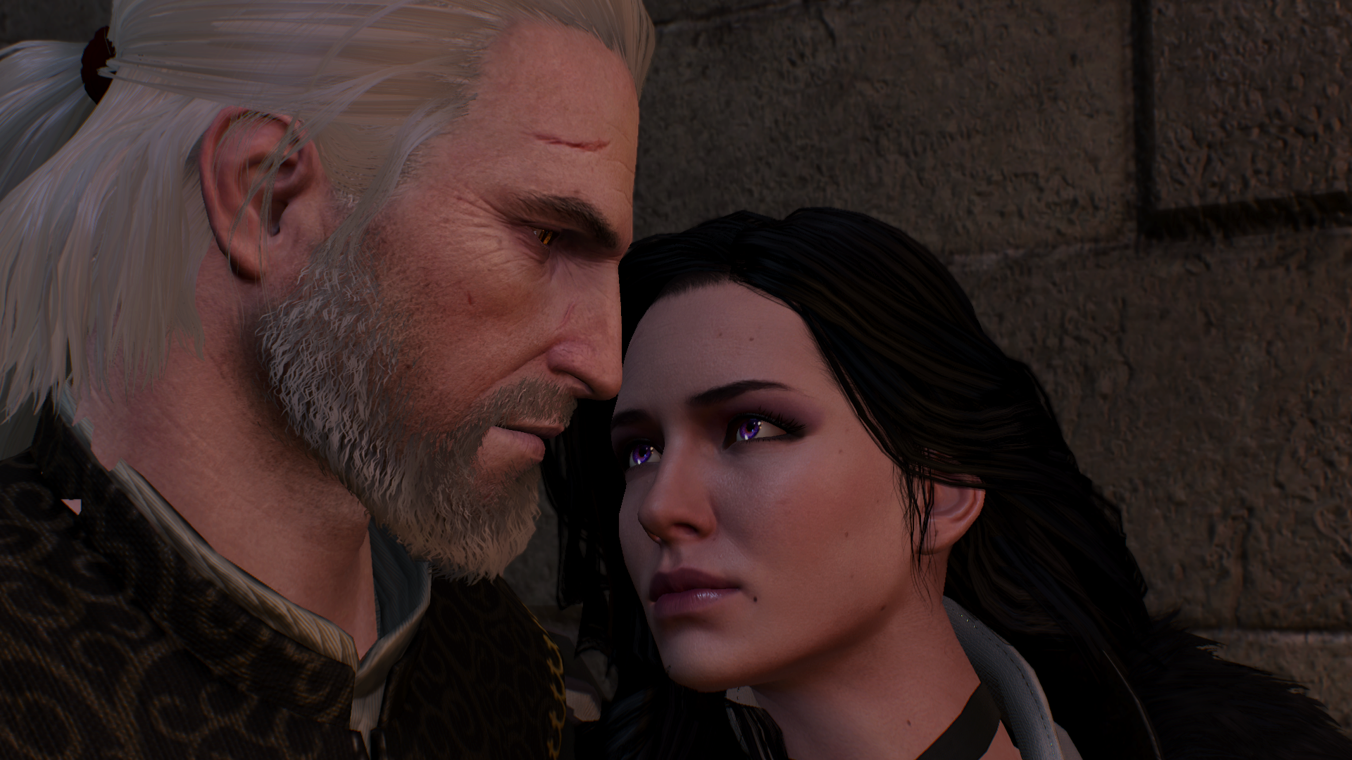Geralt of Rivia and Yennefer of Vengerberg from The Witcher 3: Wild Hunt HD Wallpaper