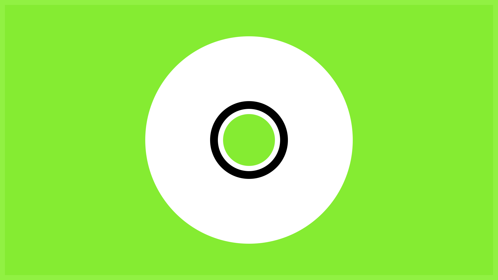Concentric circles on a bright green background HD Wallpaper