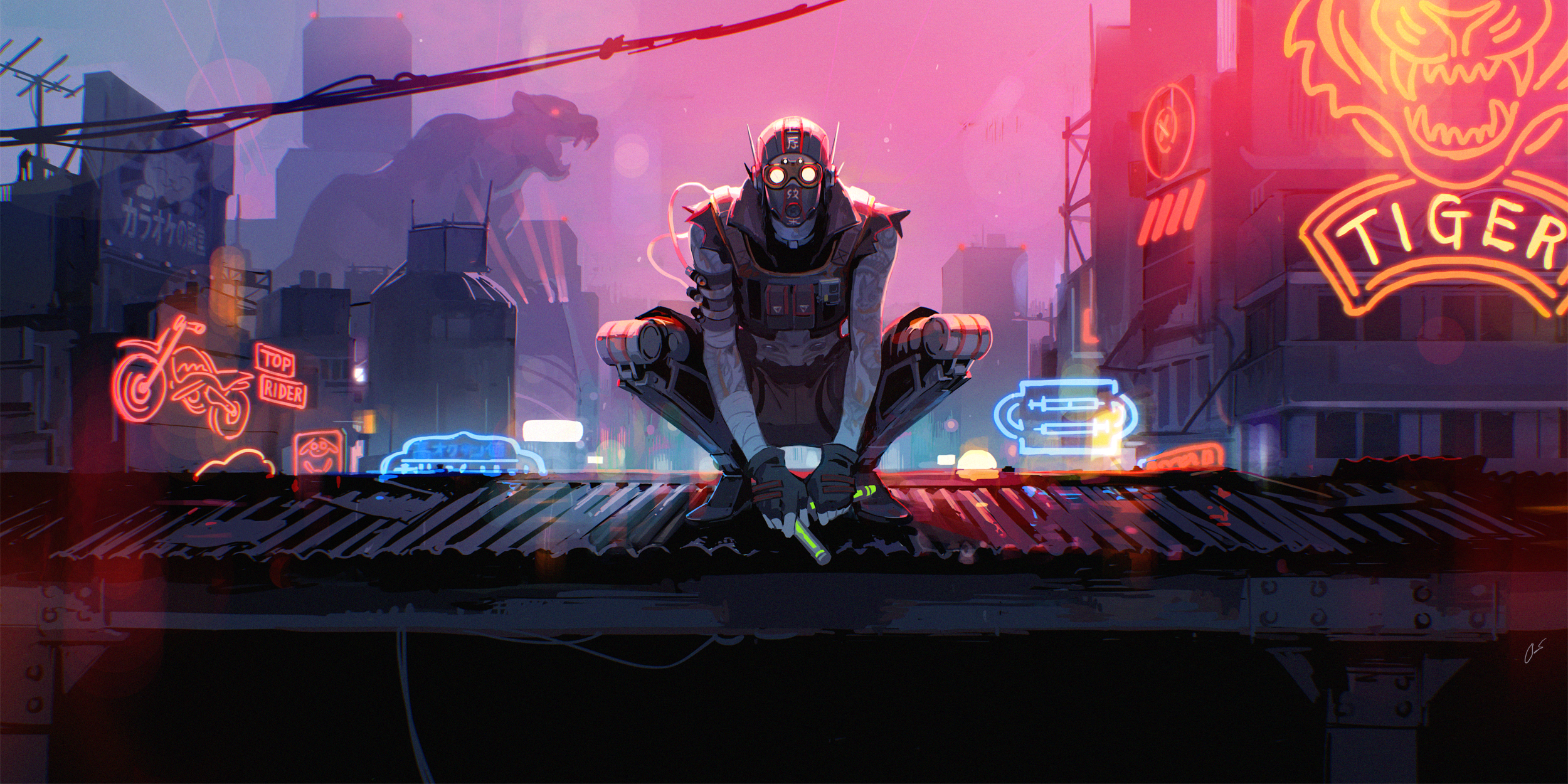 Octane Apex Legends Cyberpunk City HD Wallpaper